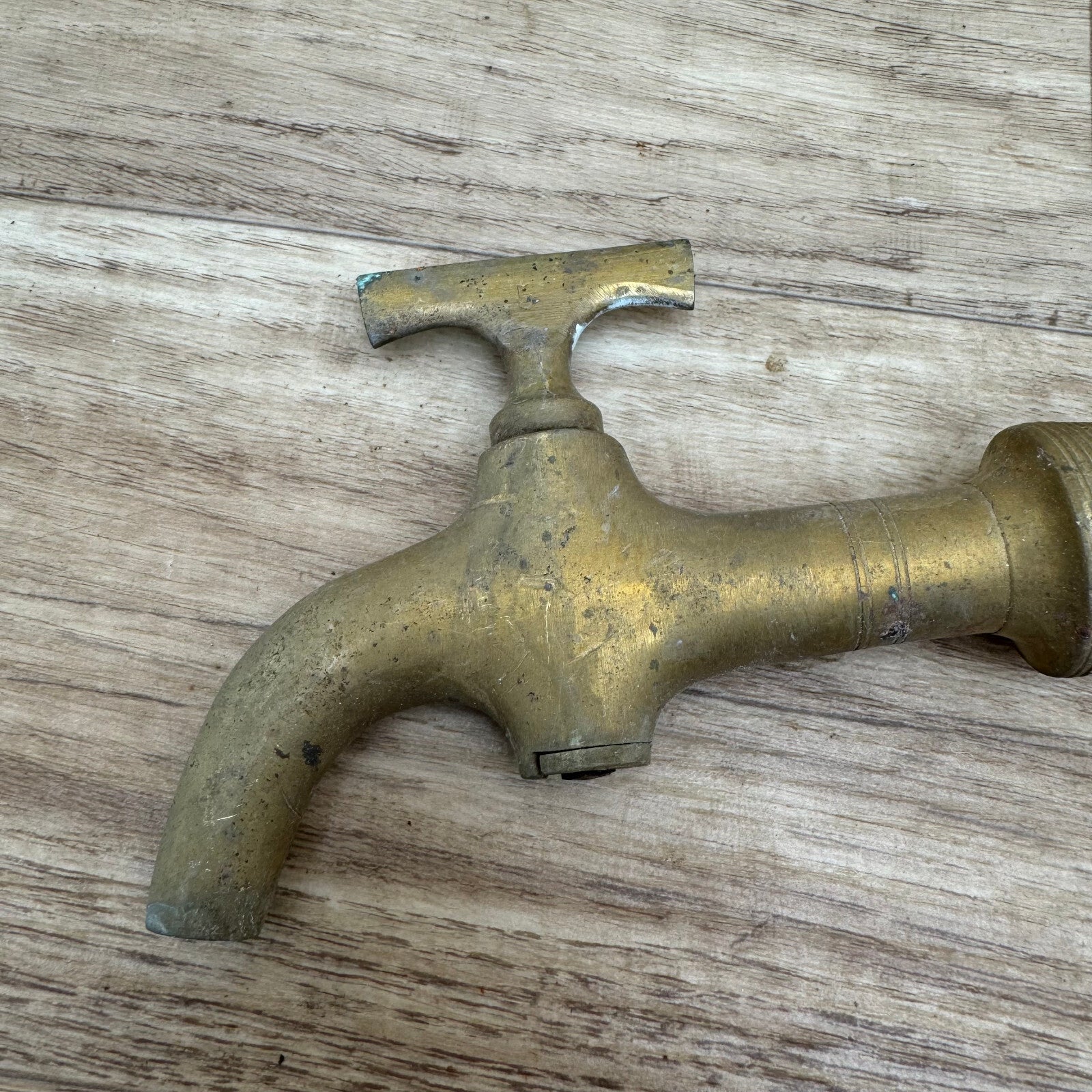 French Brass Faucet Vintage Bronze Water Tap 7.5 Inch Antique 1909243 Fleamarketfrance