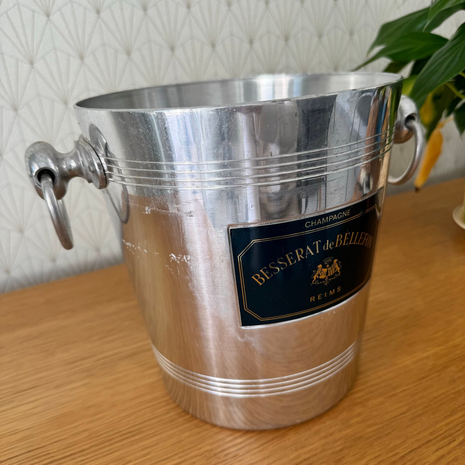 French Champagne Ice Bucket Besserat de Bellefon Reims Vintage 13042410 Besserat de Bellefon