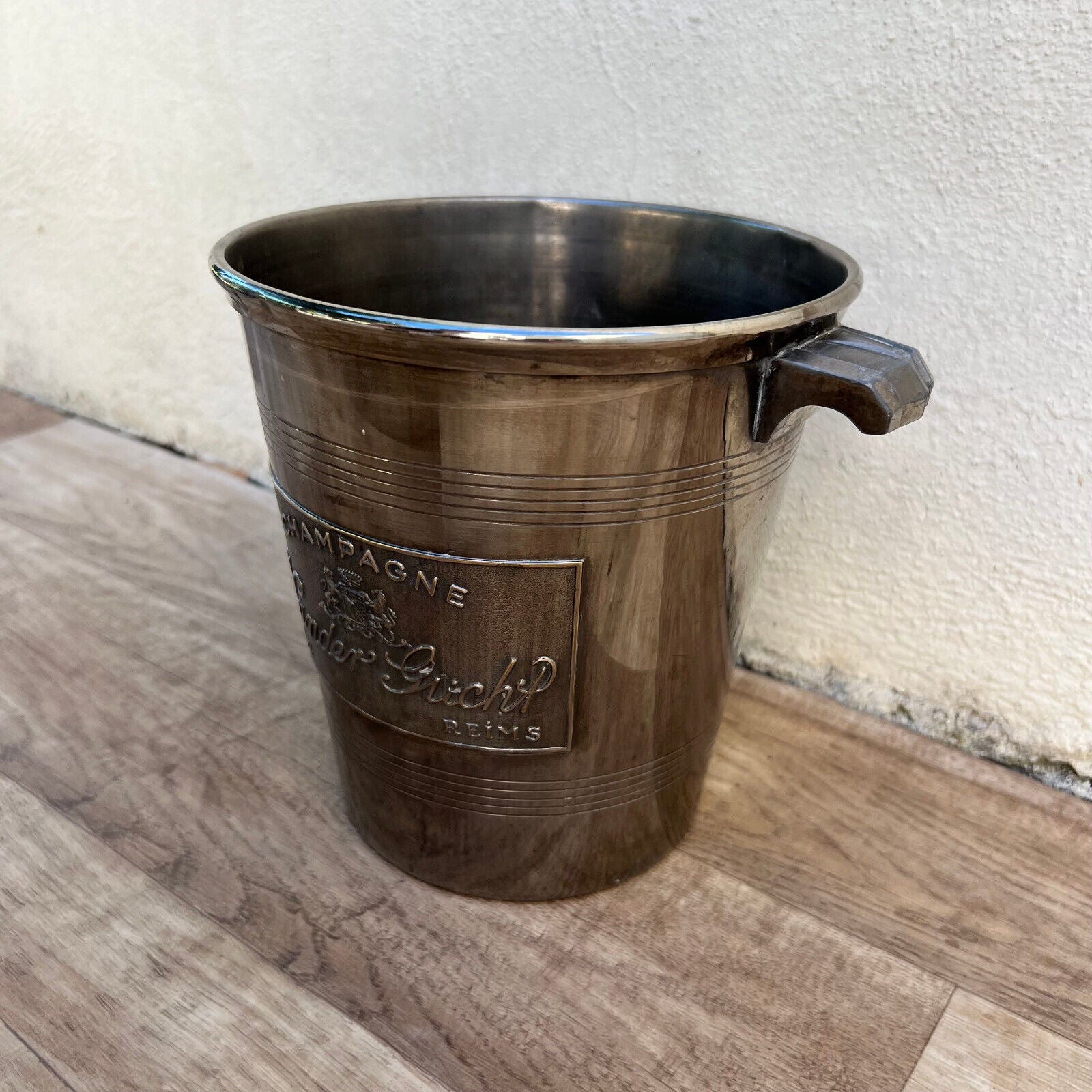 Vintage French Champagne Silverplate Bucket Cooler silverplate Vander 2107224 - Fleamarketfrance