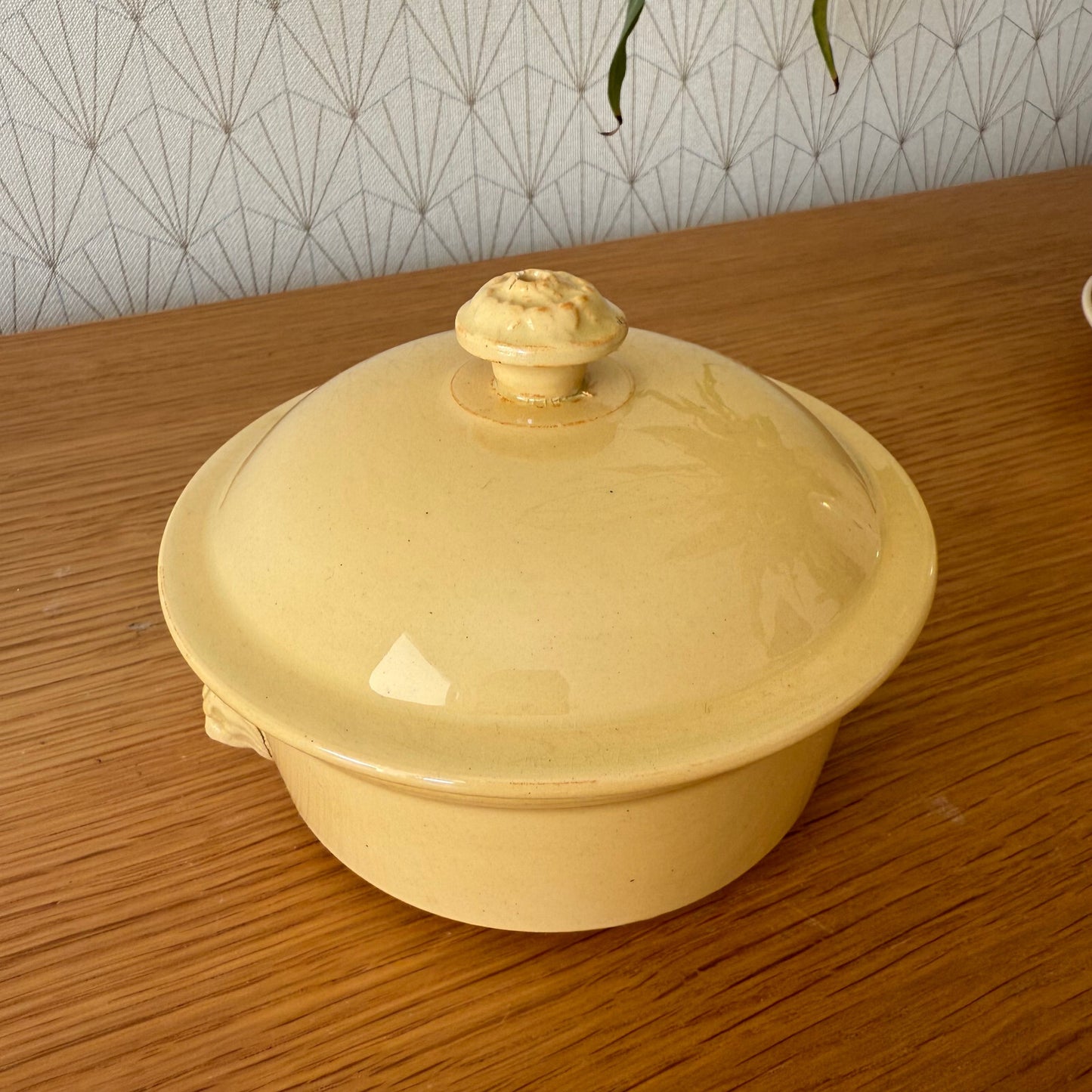 Vintage French Terrine Dish Yellow Ceramic Luneville Foie Gras 11012514 Luneville
