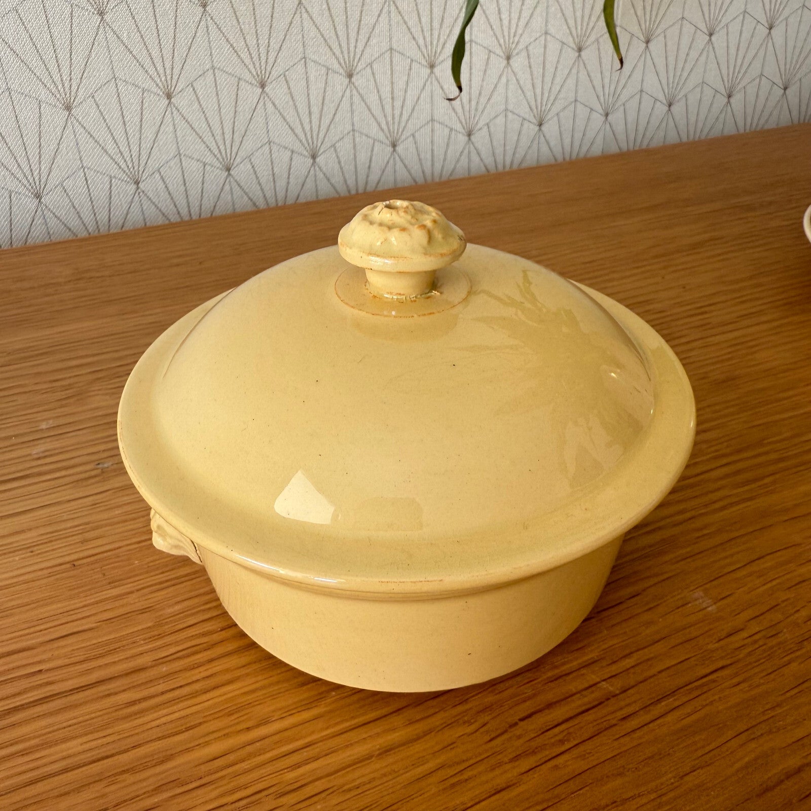Vintage French Terrine Dish Yellow Ceramic Luneville Foie Gras 11012514 Luneville