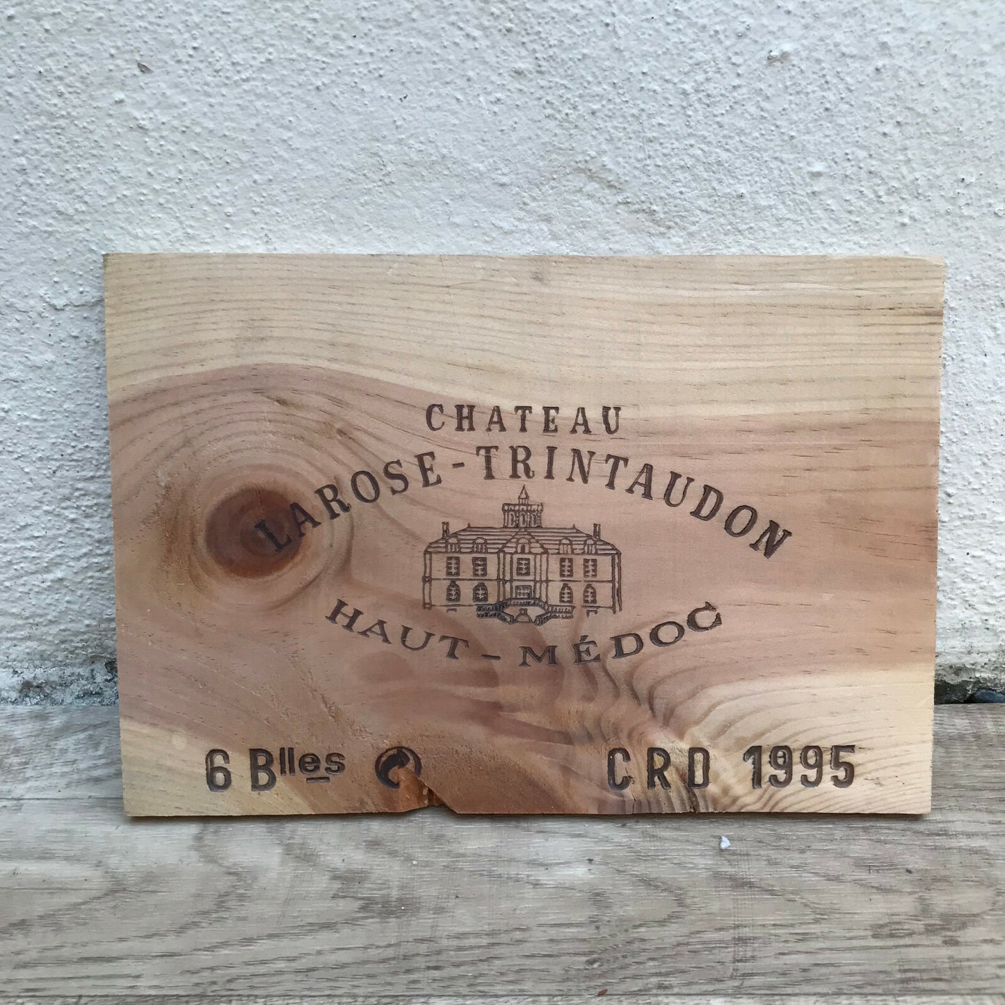 French Wine Crate Panel Chateau Larose Trintaudon Haut Medoc 1995 08032218 Unbranded