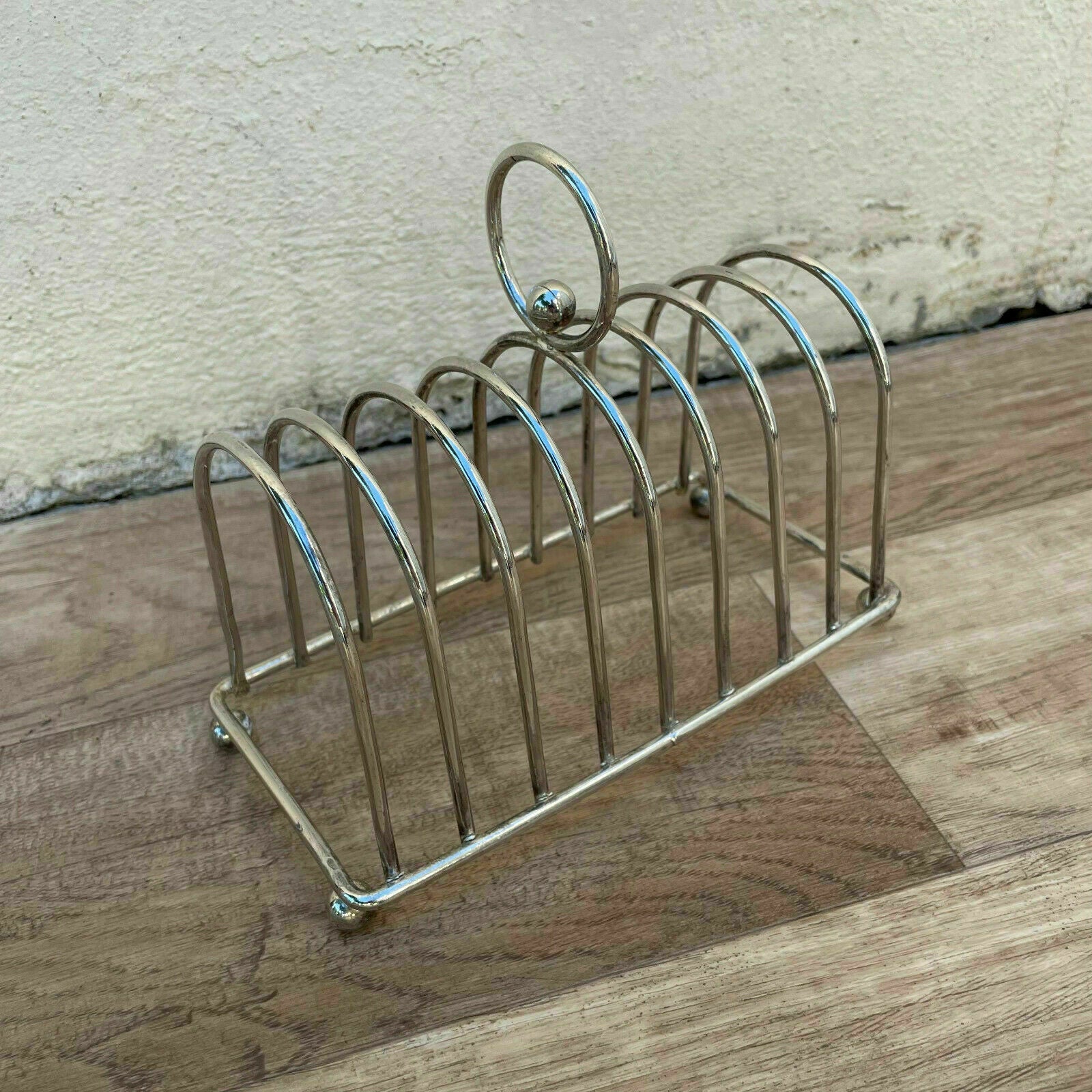 French Toast Rack Vintage Silver Plated Mid Century 1950s Wire 0607218 Fleamarketfrance