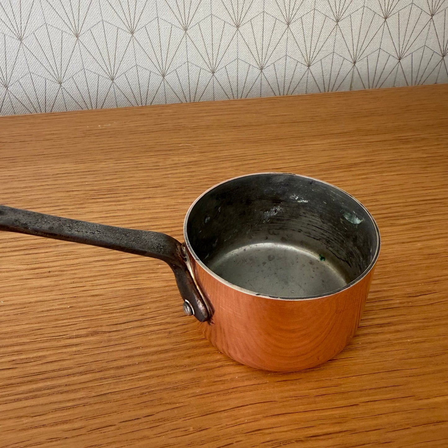 French Copper Saucepan Villedieu Cast Iron Handle Vintage Cookware 3008254 jacquotot