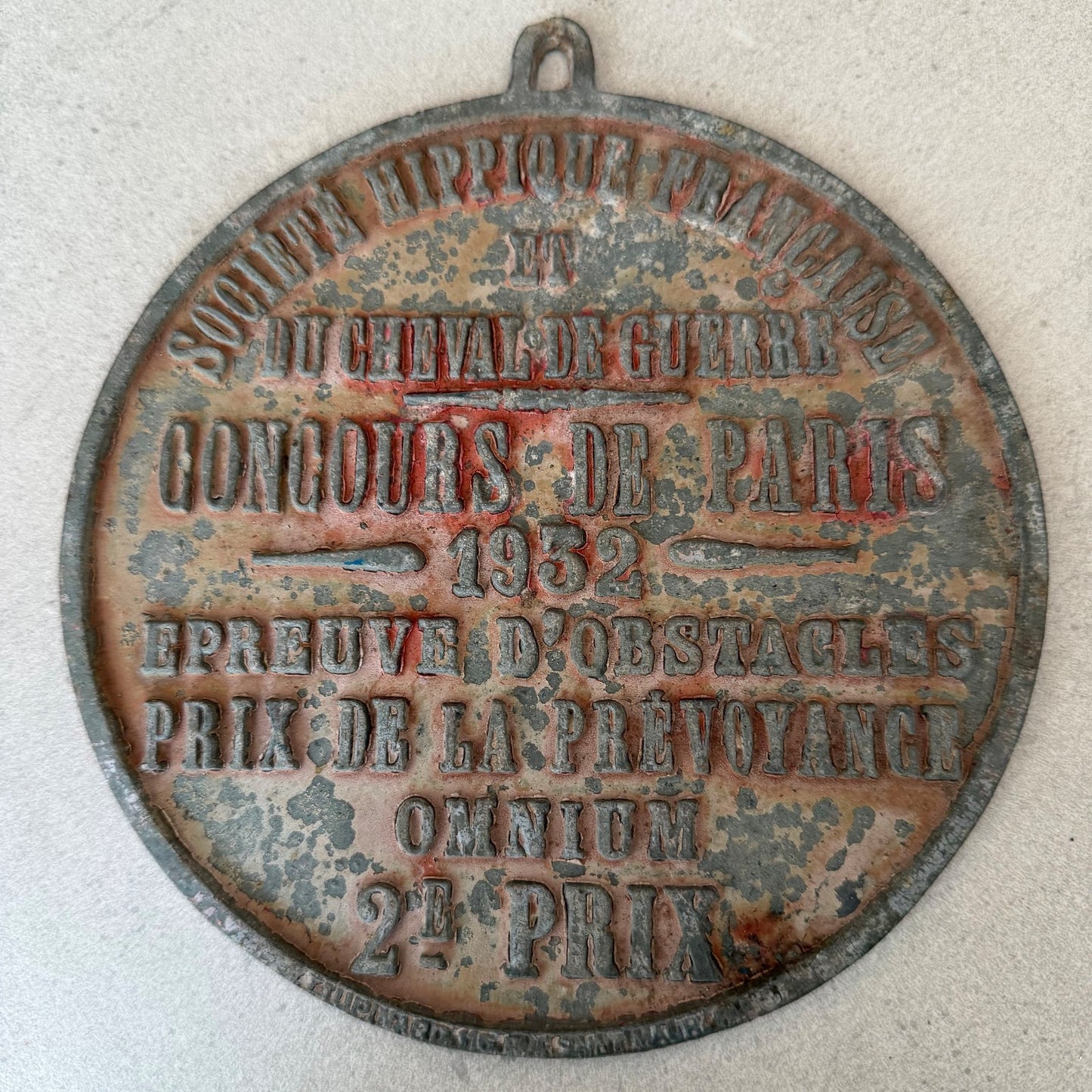 French Vintage Agricultural Medal Bronze 1952 Livestock Prize Award 08022617 Fleamarketfrance