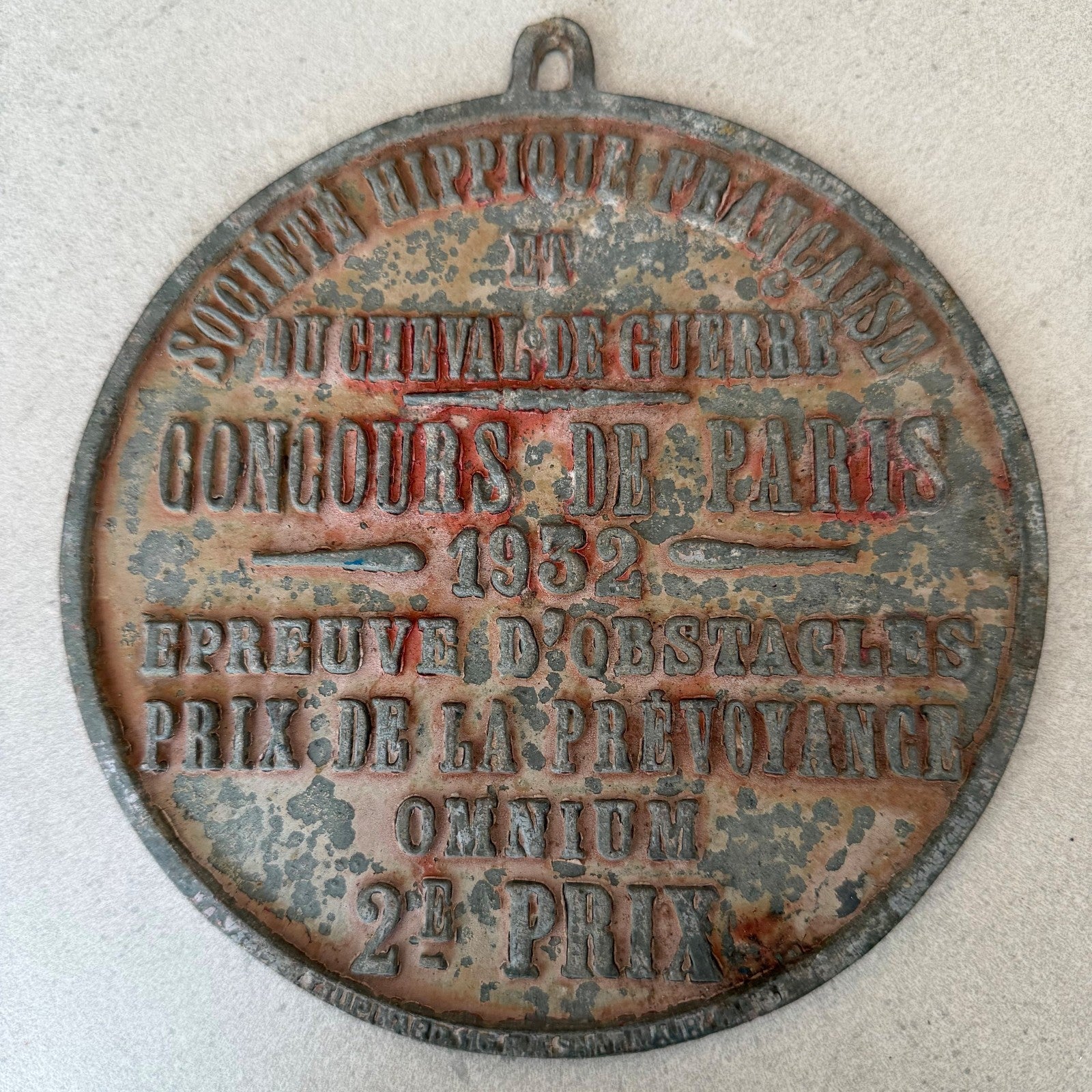 French Vintage Agricultural Medal Bronze 1952 Livestock Prize Award 08022617 Fleamarketfrance