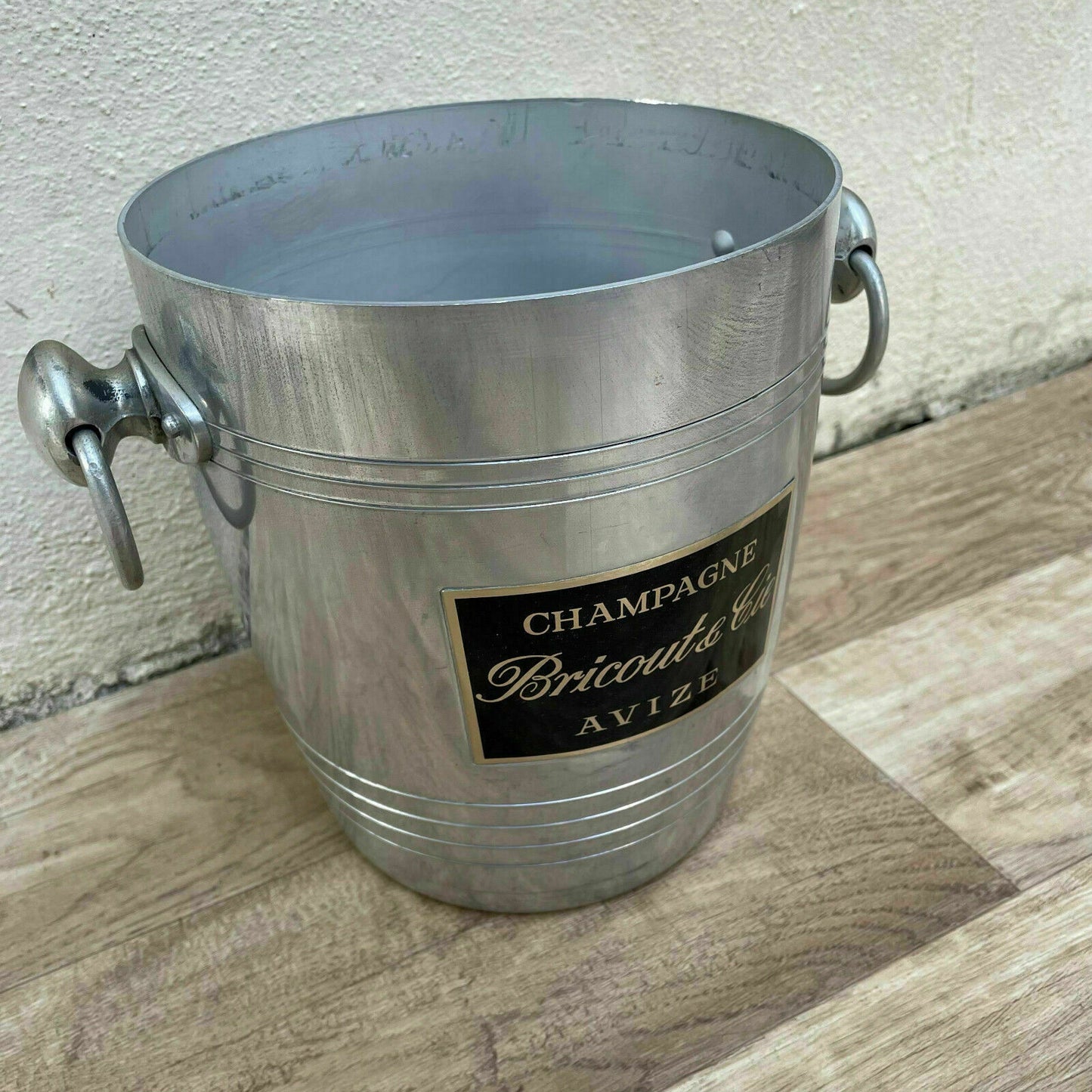 Vintage French Champagne Bucket Bricout Ice Cooler Aluminum 1110214 Bricout