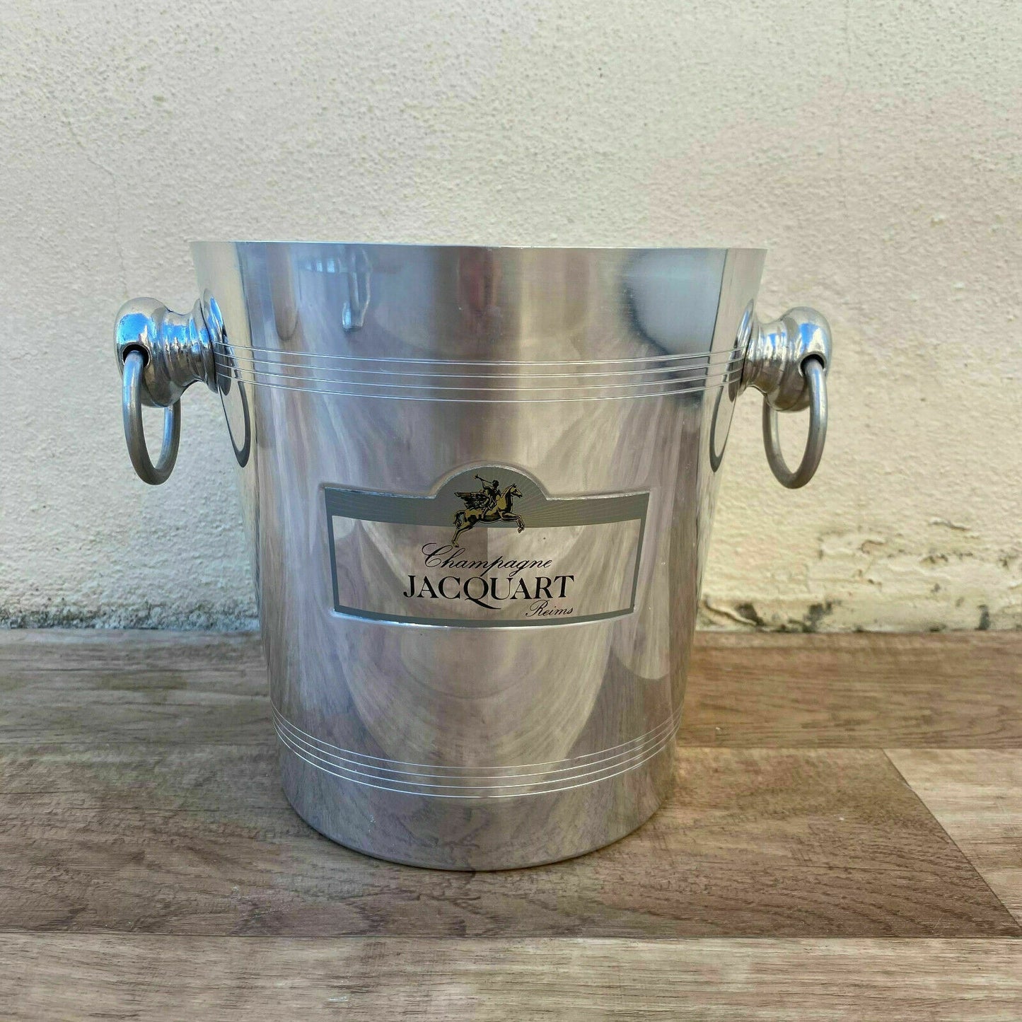 French Champagne Ice Bucket Vintage Jacquart Cooler Stainless Steel 1811203 Fleamarketfrance