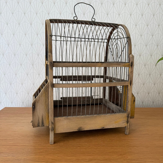 Vintage French Style Bird House Cage Wood Wire Metal Decorative 1206258 Bird
