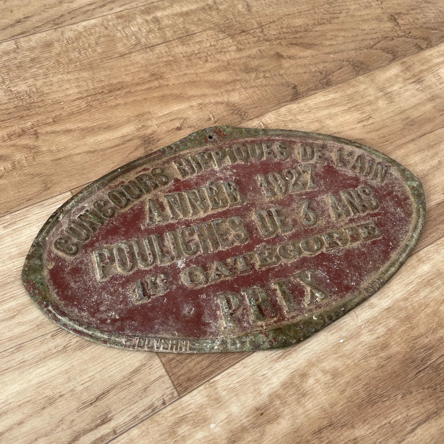 French Vintage Agricultural Plaque Trophy 1927 Horse Competition Award 11032510 Fleamarketfrance