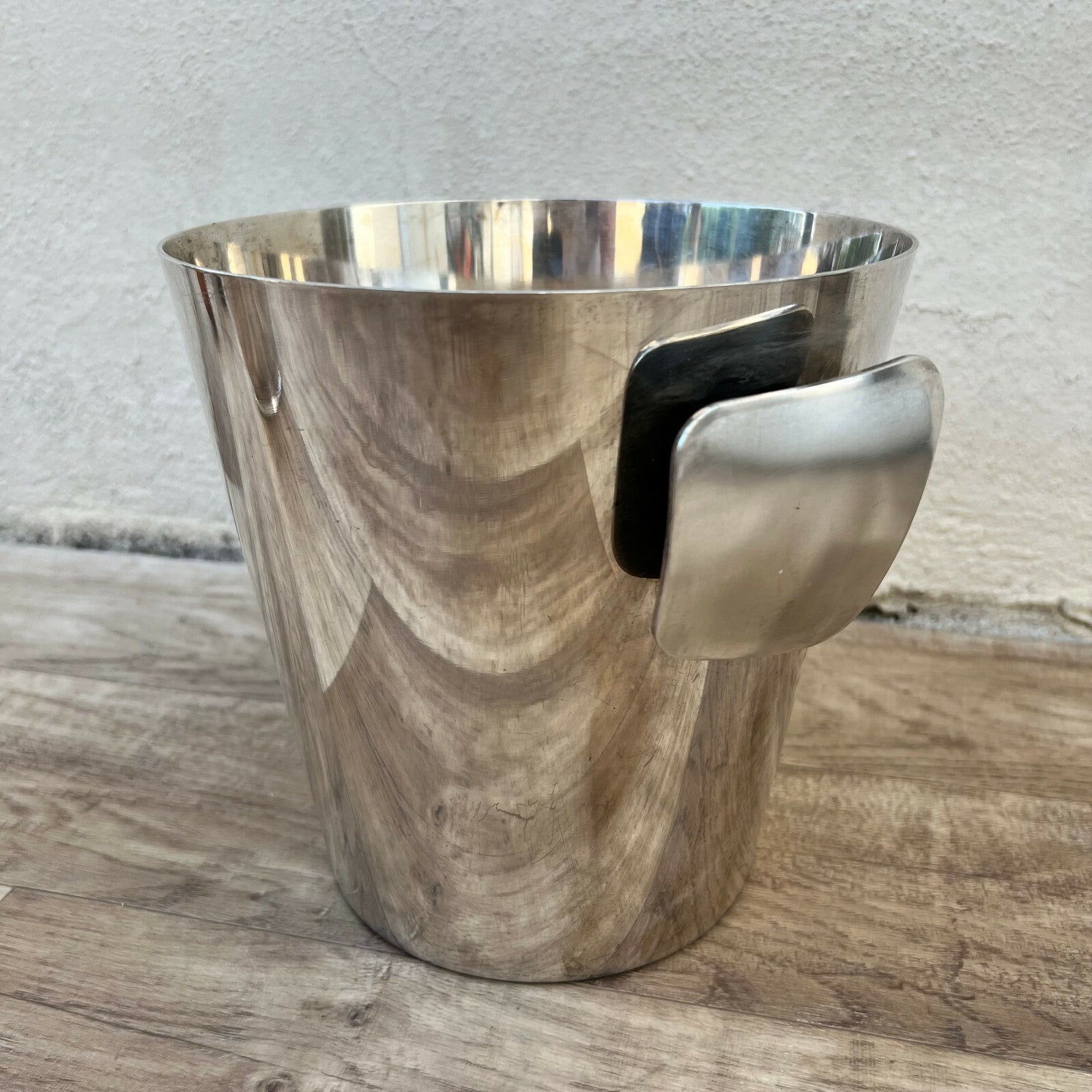 French Silver Ice Bucket Champagne Cooler St Medard Vintage 02052212 St Medard