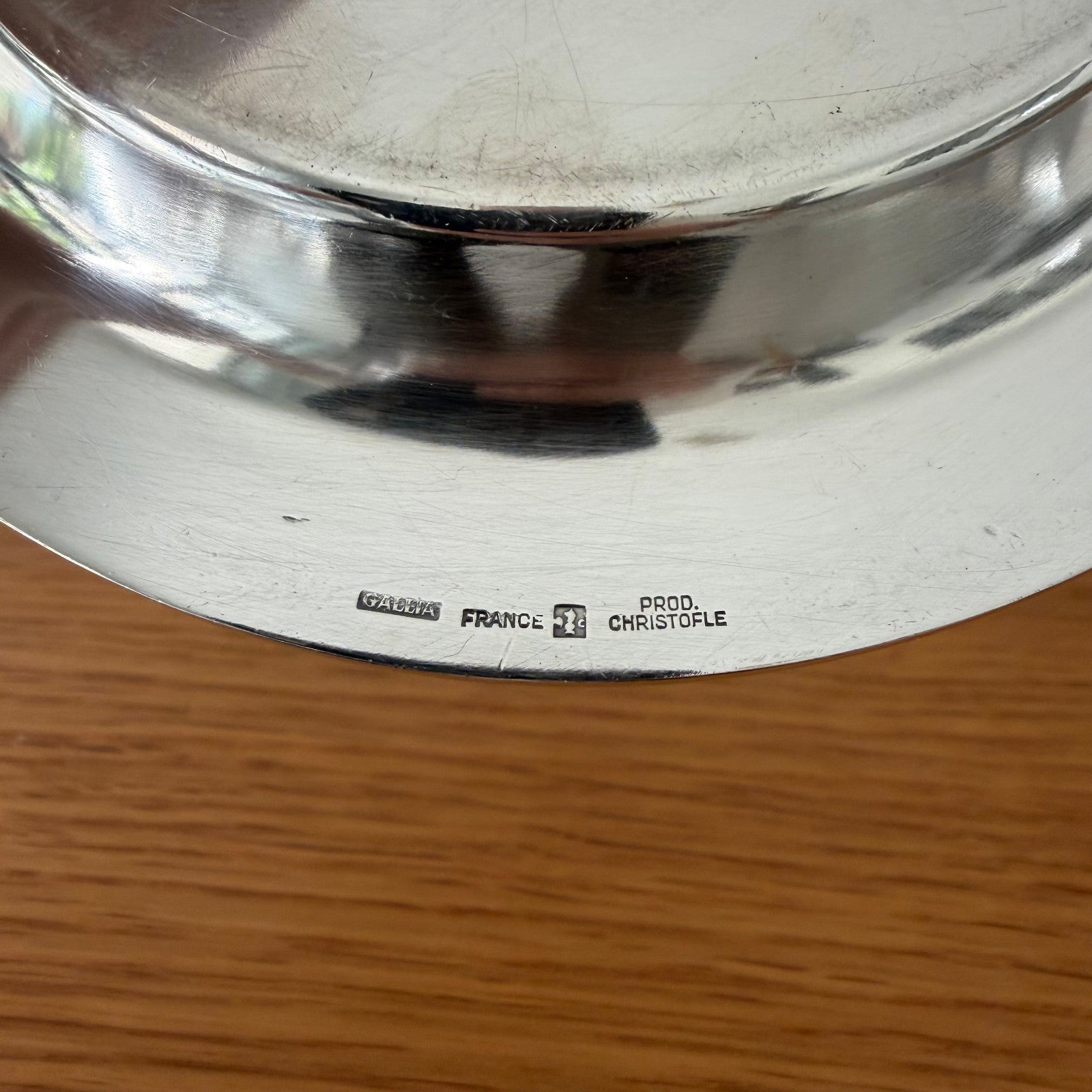 Christofle Gallia Silverplate Pearl Beaded Wine Coaster France 26072610 ercuis
