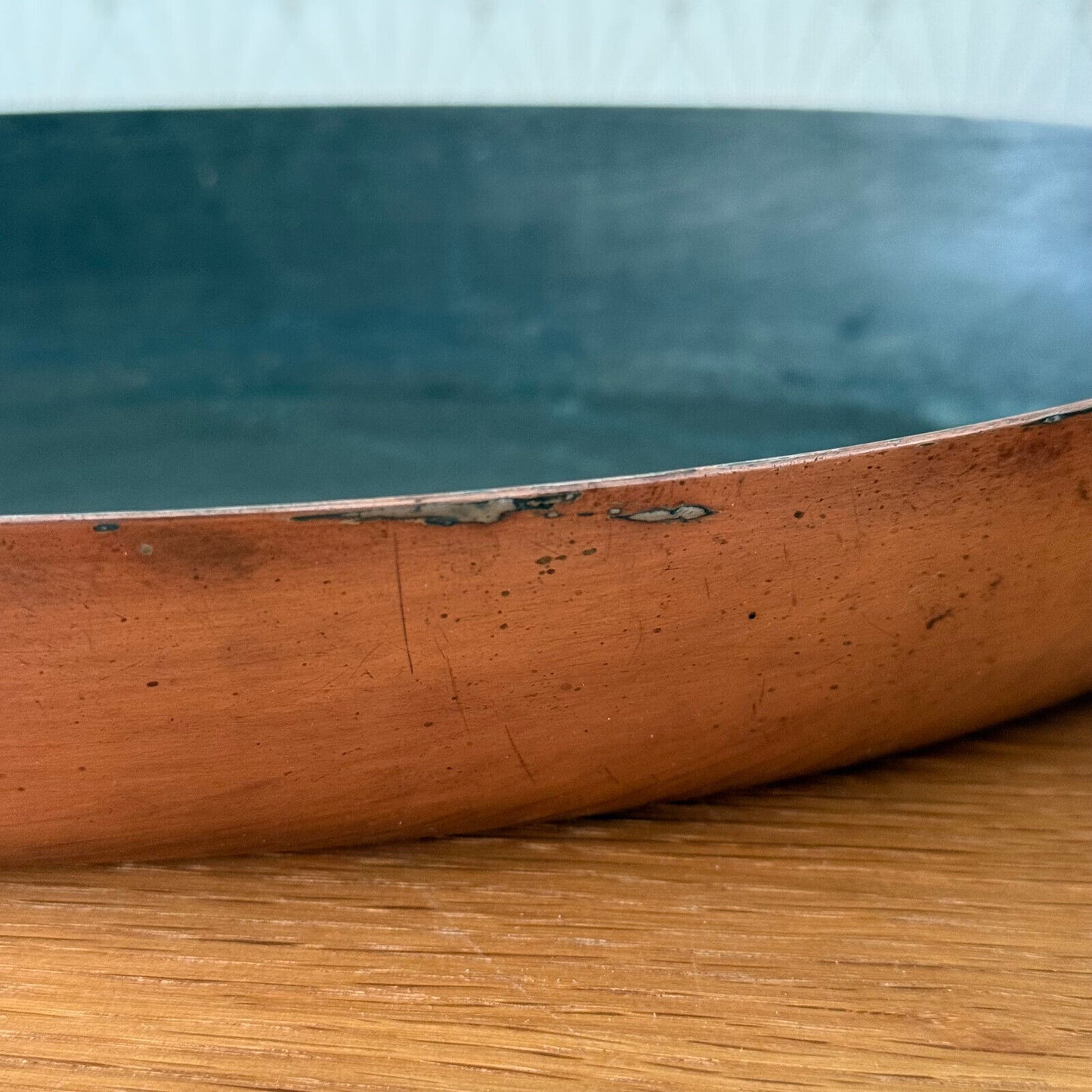 French Copper Cookware gratin Pan Brass oval made france 0304255