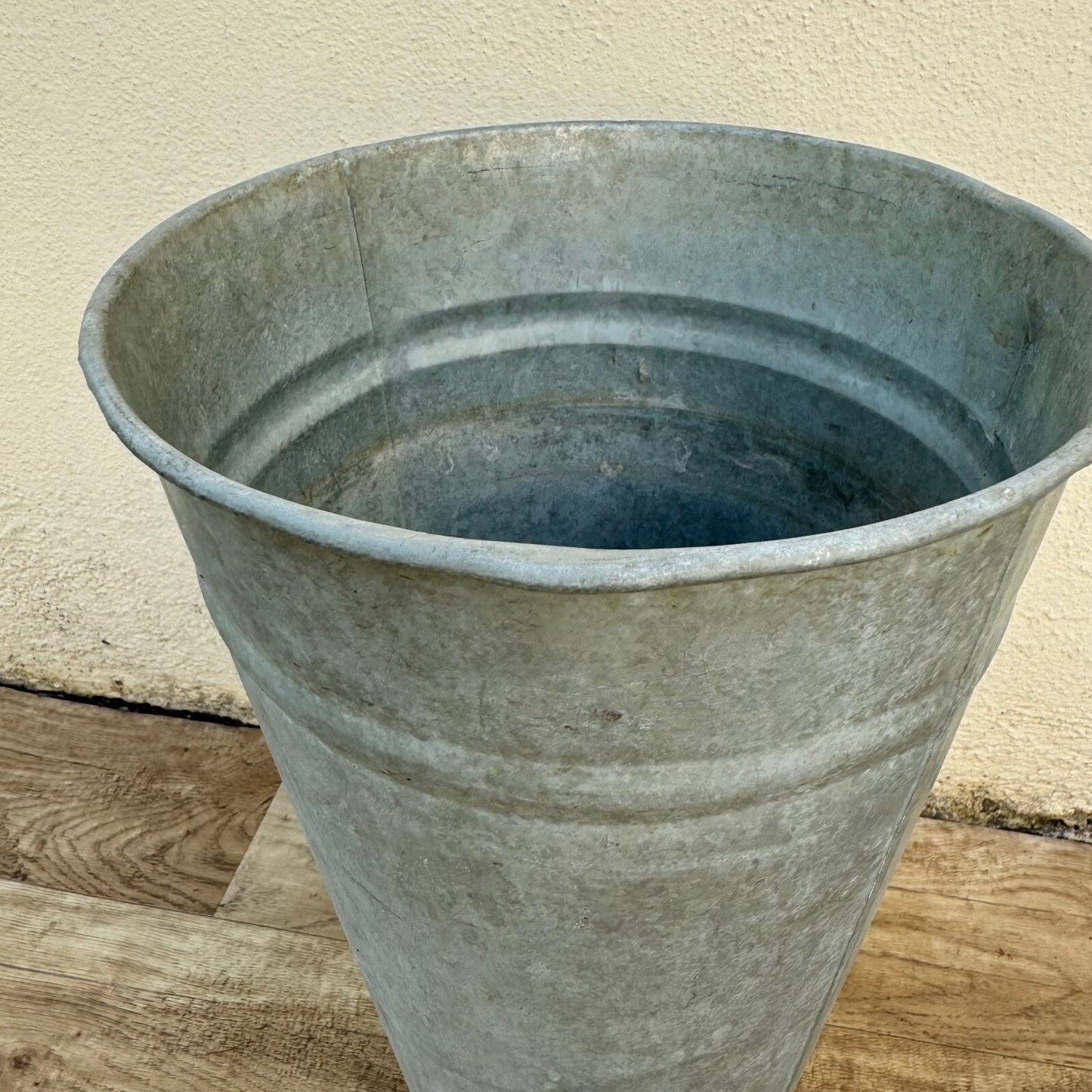 French Zinc Vase Vintage Galvanized Metal Florist Pitcher 28cm 1607247 Unbranded