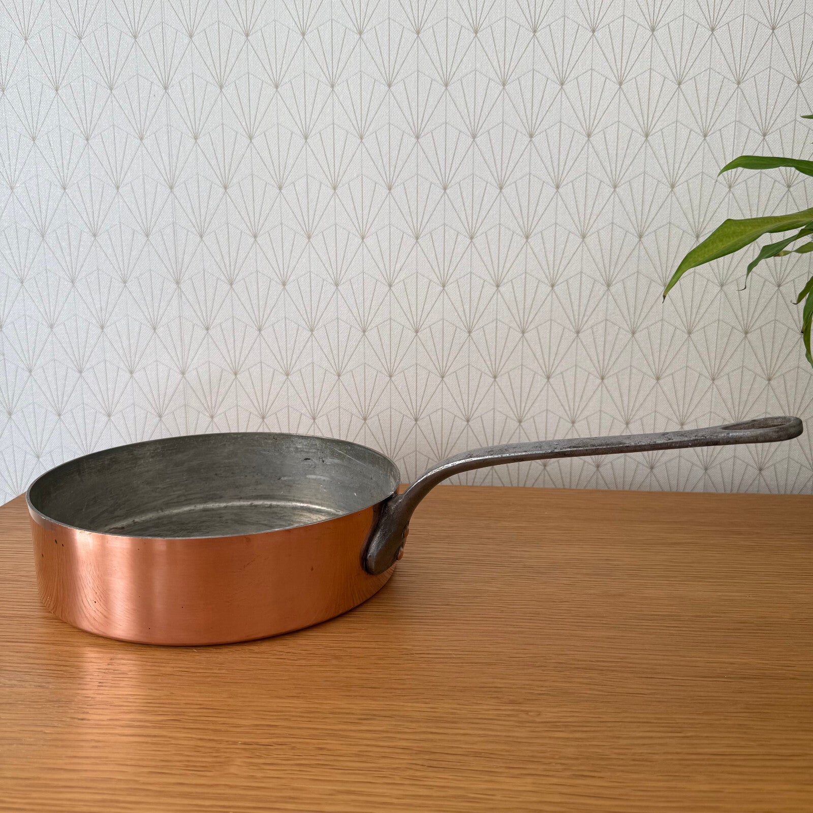 French Copper Saute Pan Villedieu Serie Speciale Vintage Cookware 12062515 Unbranded