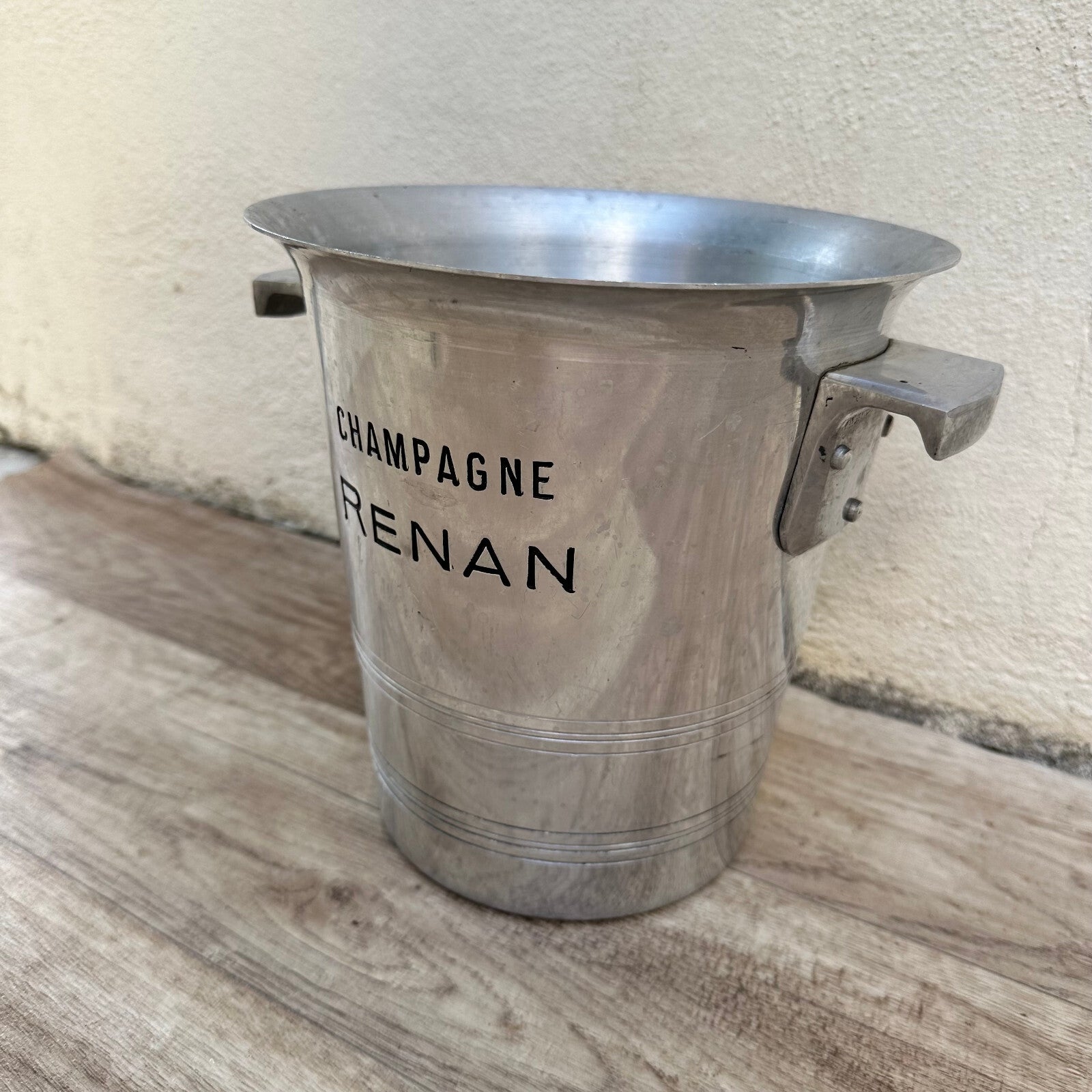 French Champagne Bucket Vintage Aluminum RENAN Wine Ice Cooler 2802253 RENAN
