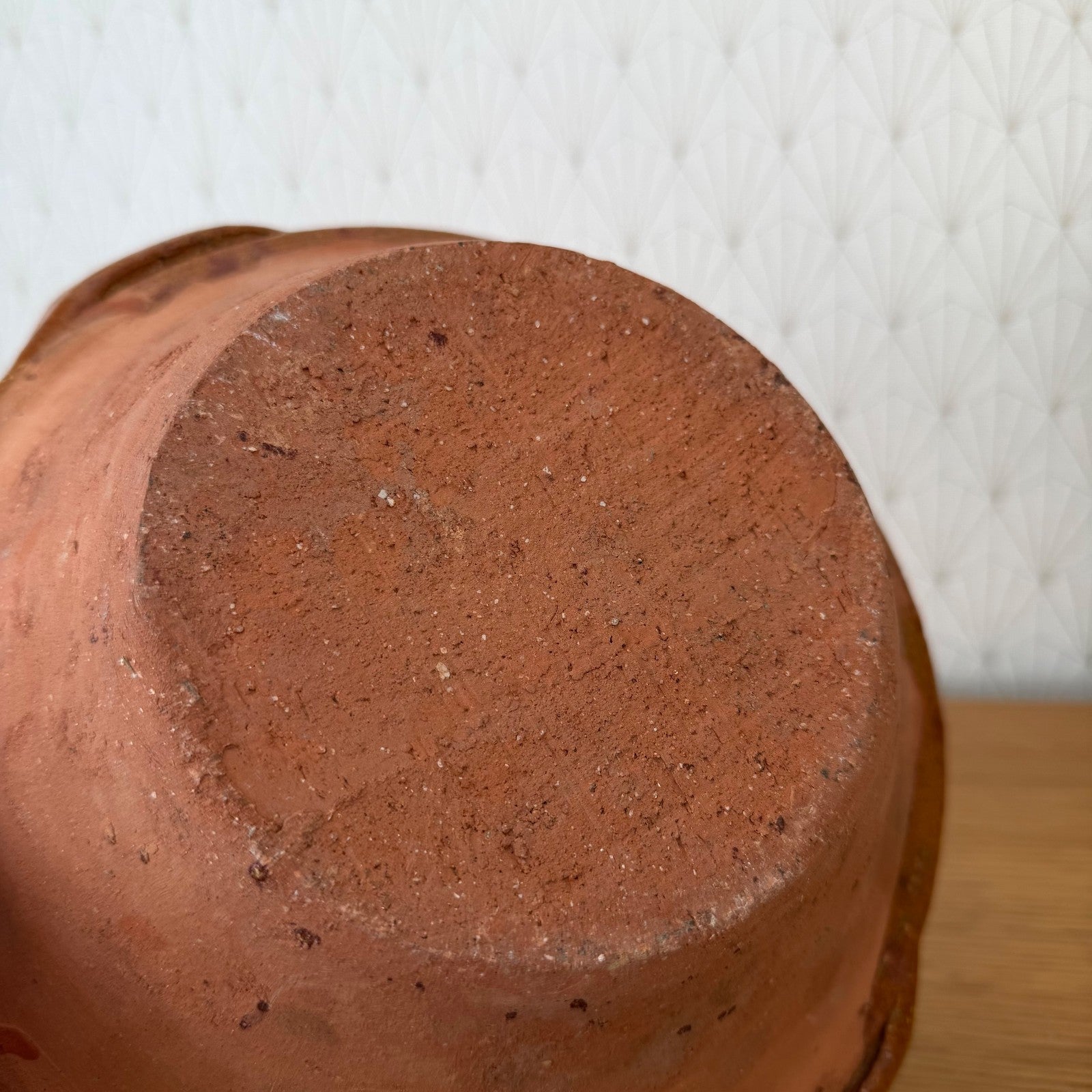 Vintage French Terracotta Glazed Rustic Pottery Mixing Tian Bowl 14072612 Fleamarketfrance
