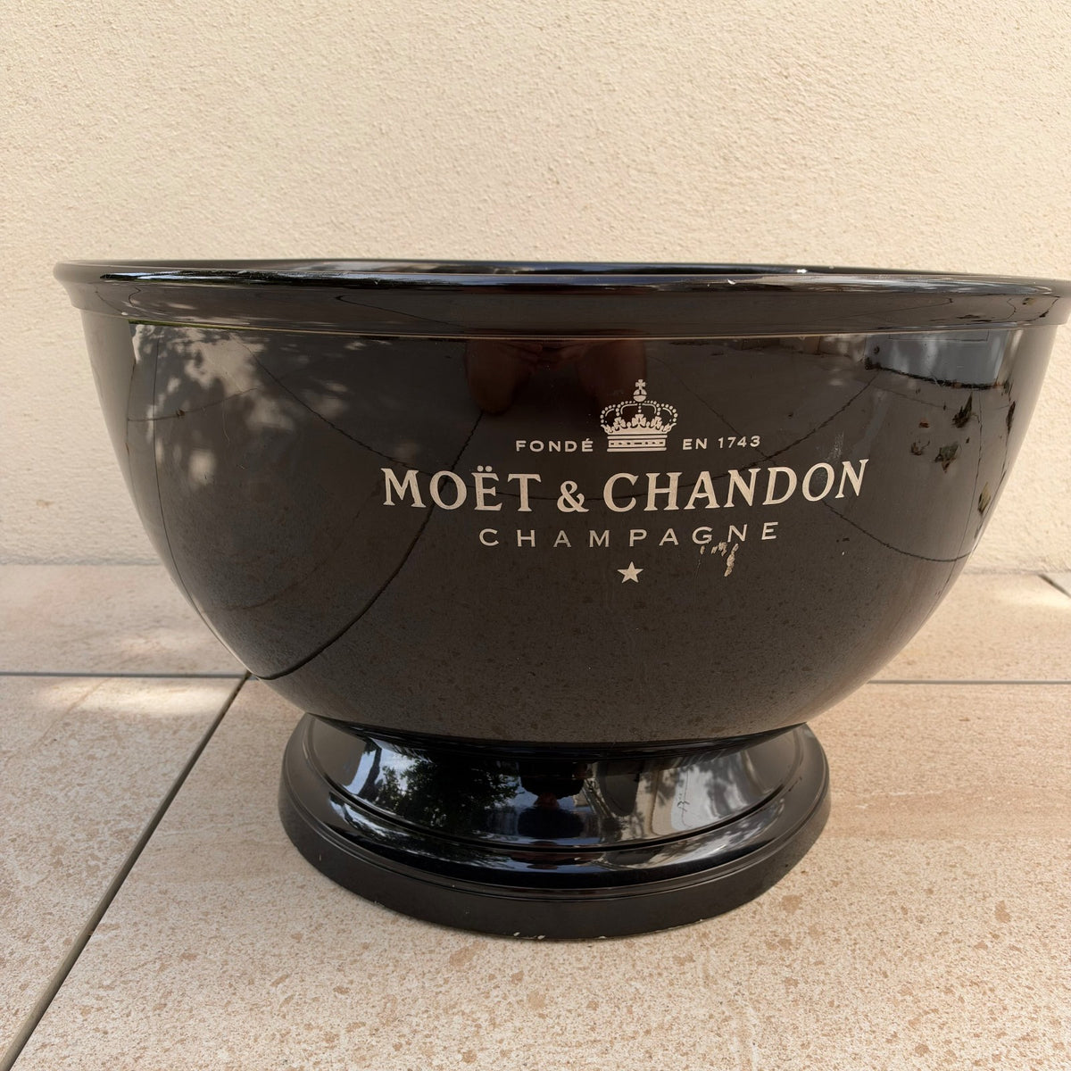 Moet Chandon Champagne Bucket Ice Bowl Large Black French 2909261