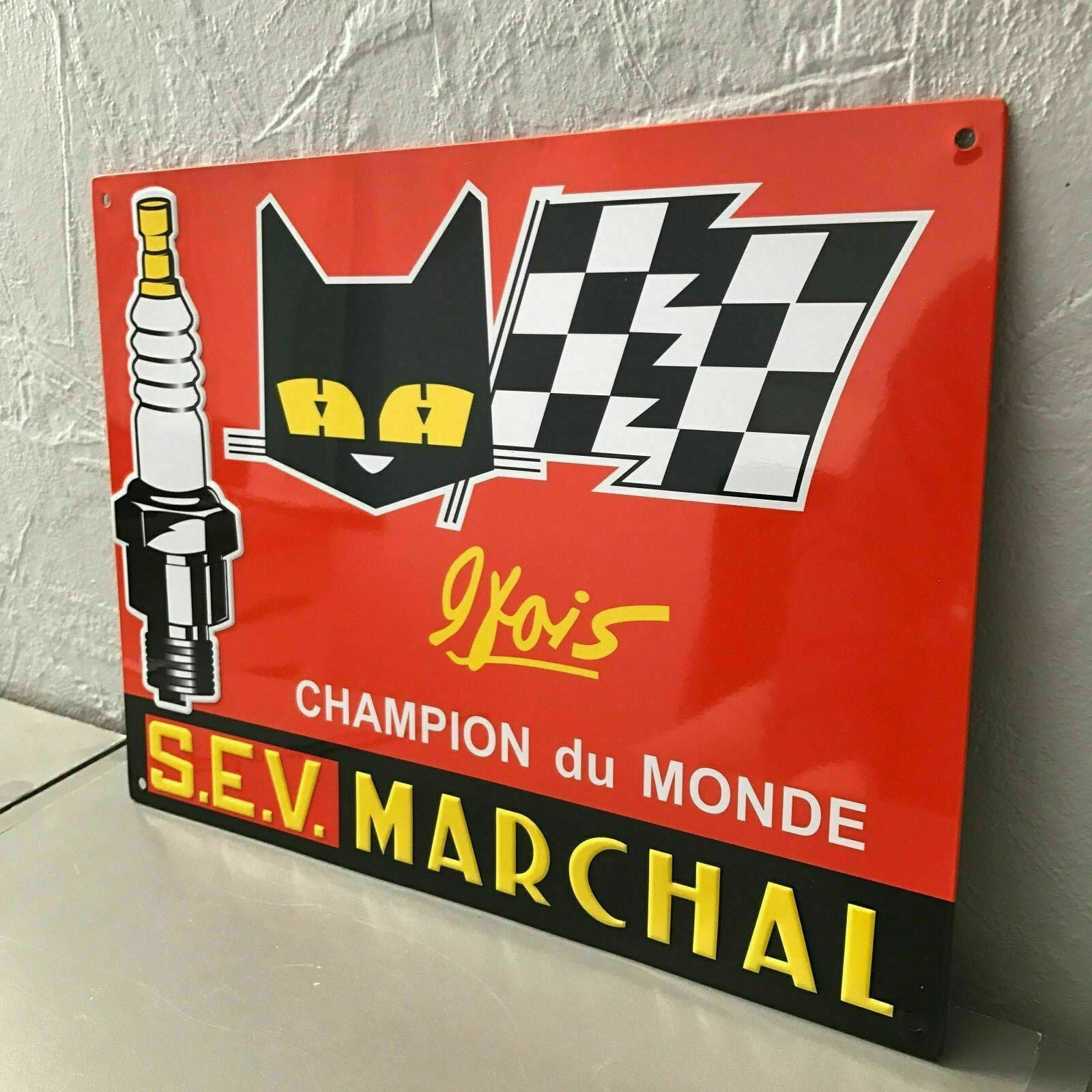 MARCHAL METAL SIGN VINTAGE GARAGE CAR 17122224 - Fleamarketfrance