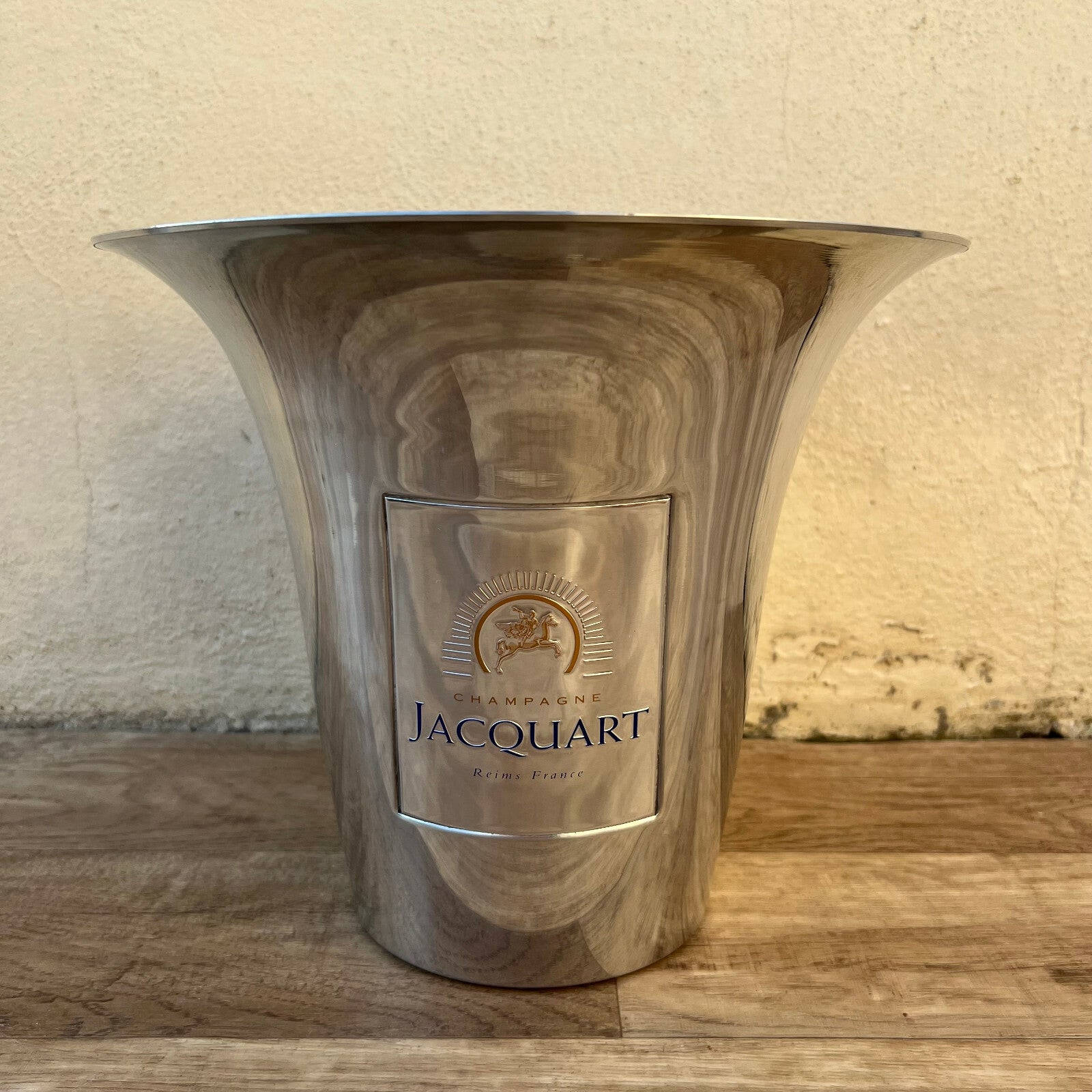Vintage French Champagne Bucket Jacquart Ice Cooler Aluminum Metal 24072226 Jacquart