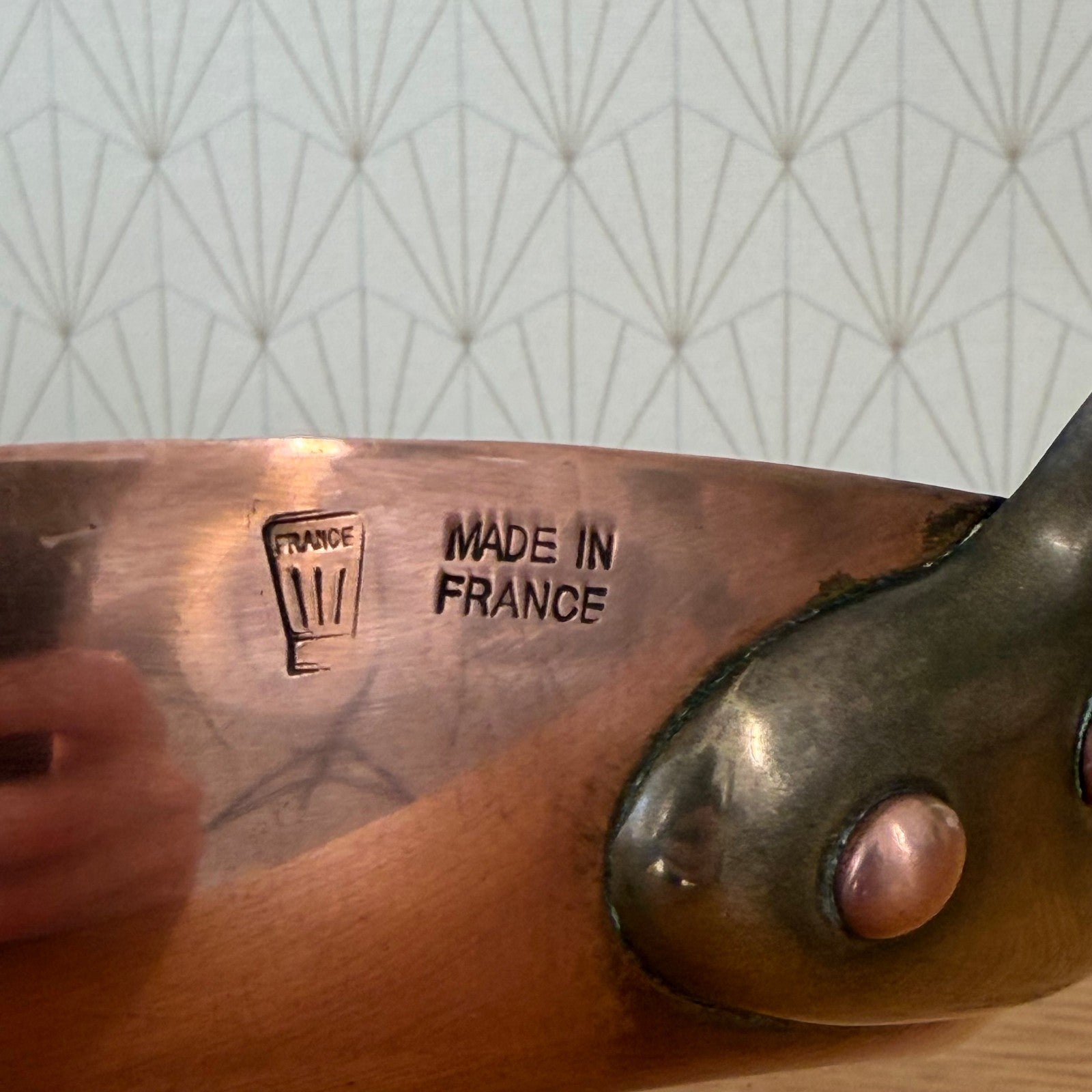 French Copper Pan Sauteuse Chef Tin Lining Vintage Made France 0505268 Unbranded