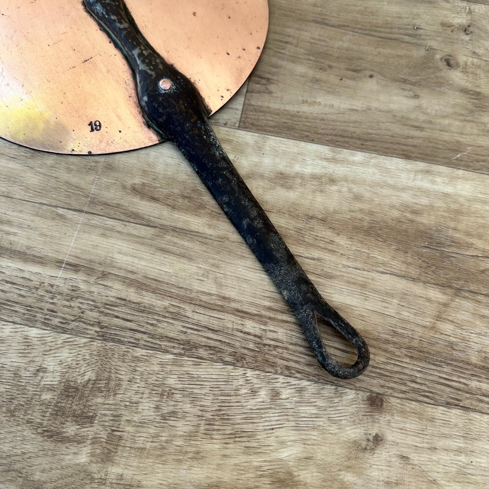 French Copper Lid Cast Iron Handle Vintage Cookware 8" 19062312 Cuisine