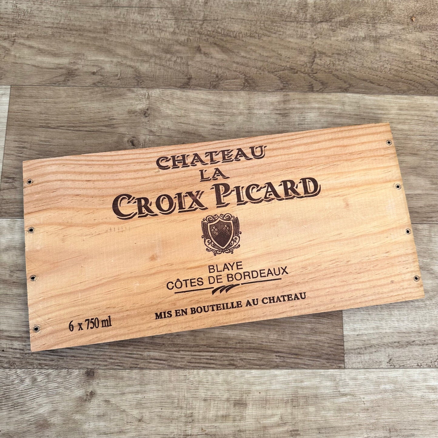 Wine Wood Crate Box Panel Vintage French wall sign Picard 10022436 - Fleamarketfrance