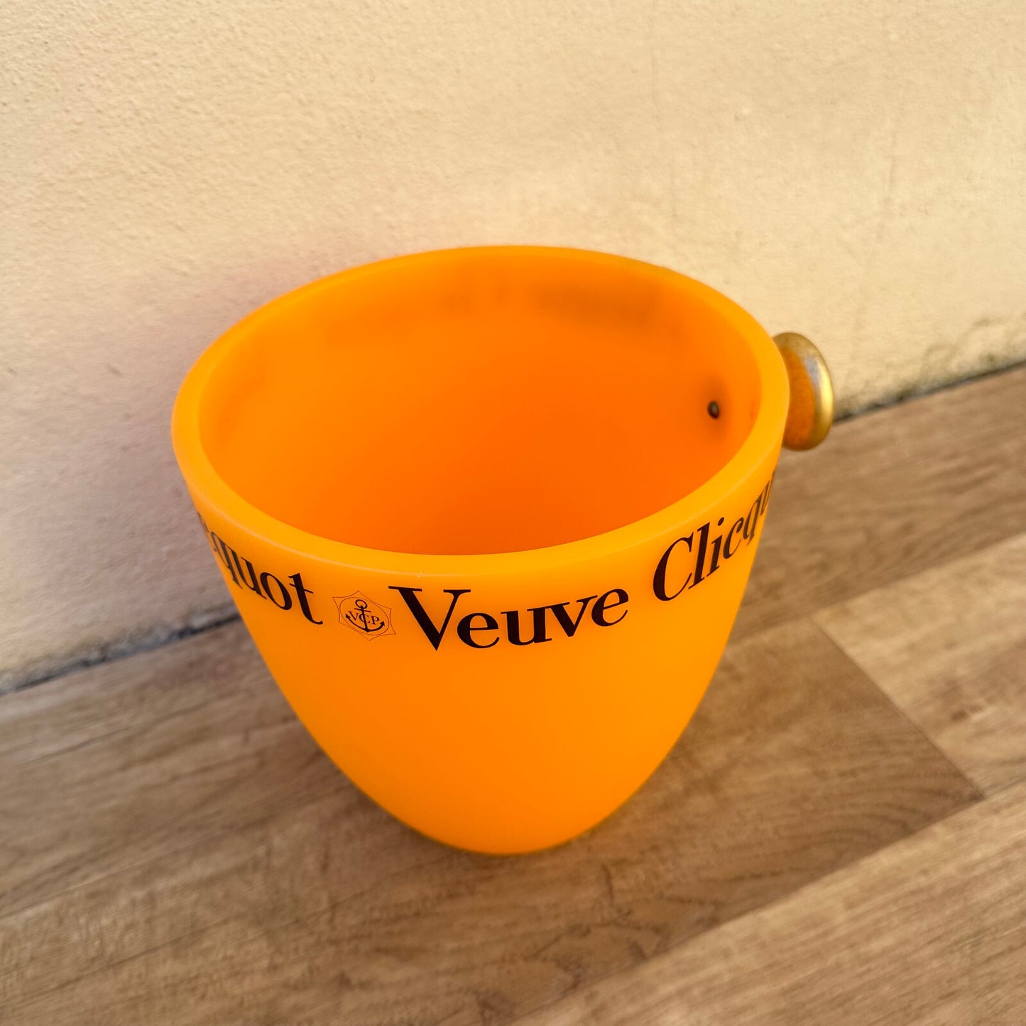 Vintage Veuve Clicquot Ice Bucket Orange French Champagne Cooler 03022312 Veuve Clicquot