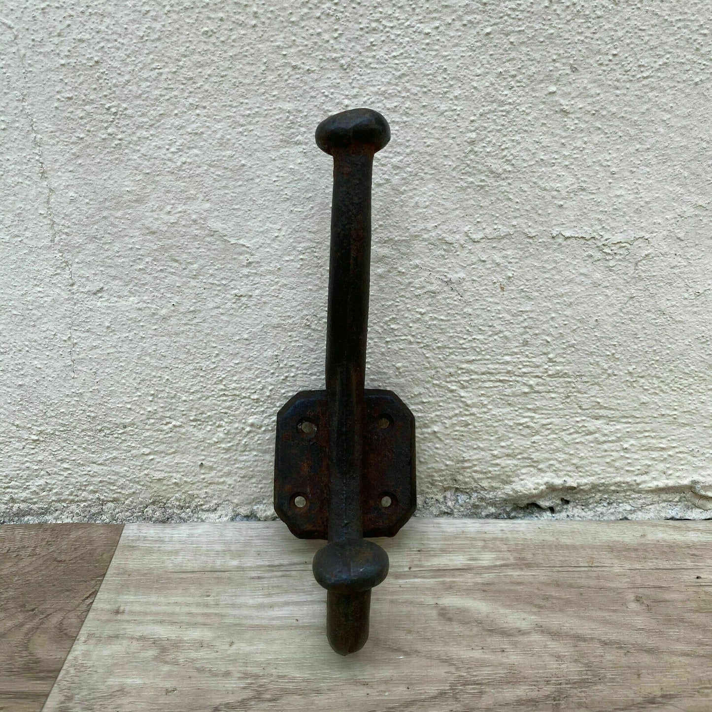 Antique French Cast Iron Wall Hook Coat Hat Rack Vintage 08112023 Unbranded
