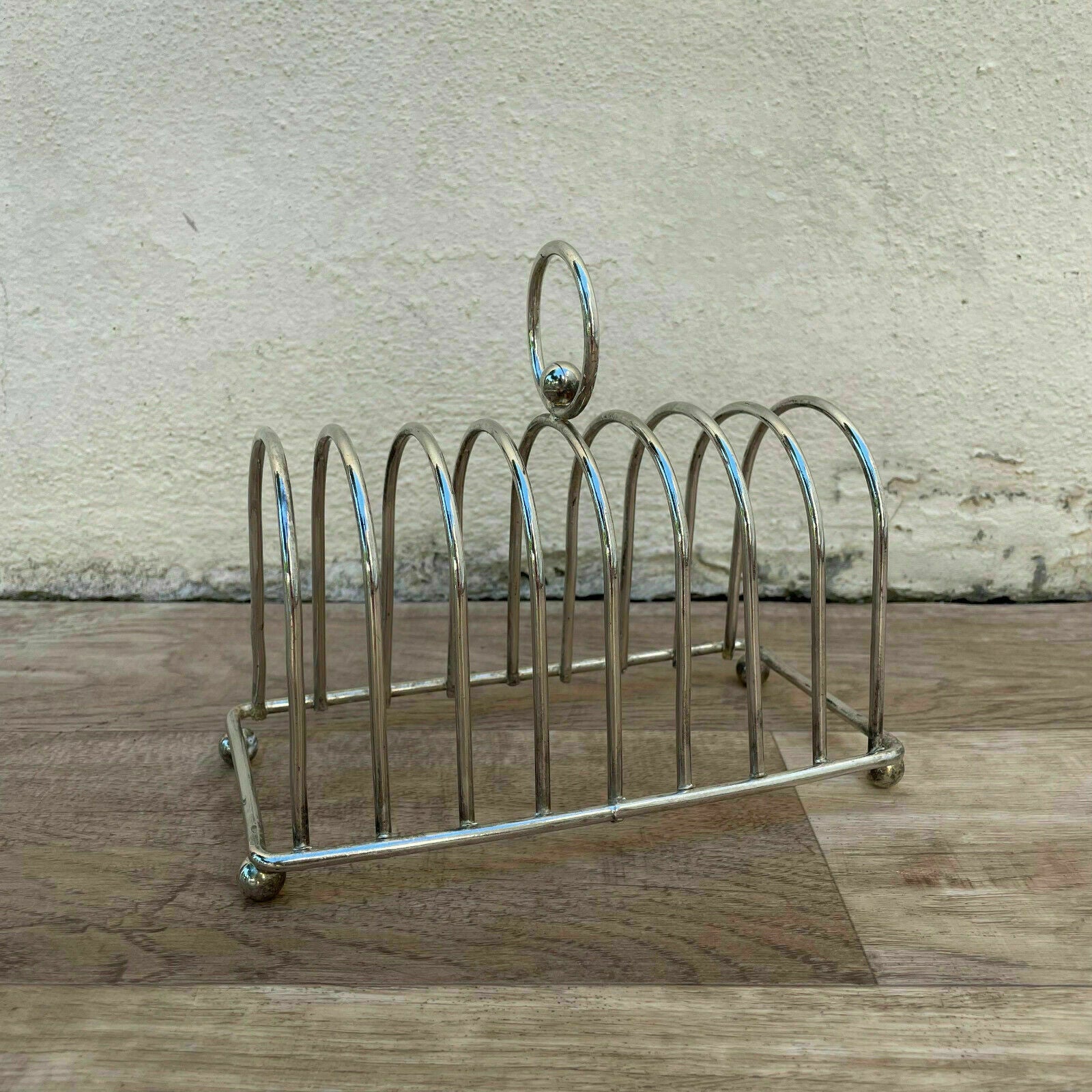 French Toast Rack Vintage Silver Plated Mid Century 1950s Wire 0607218 Fleamarketfrance