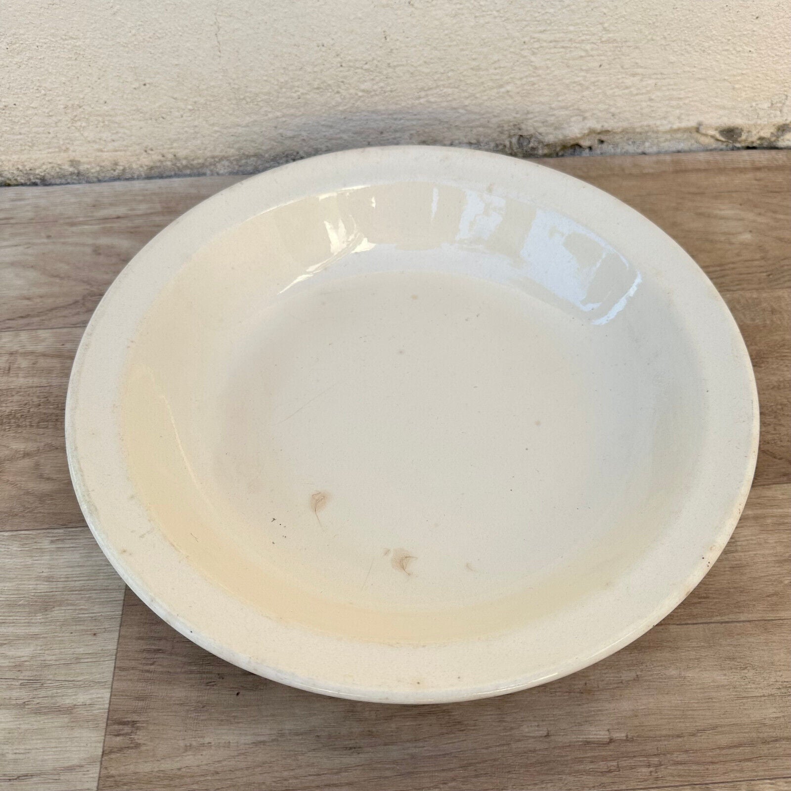 VINTAGE white Serving dish plate Provence FRANCE ironstone 11 3/4" 1106235 - Fleamarketfrance