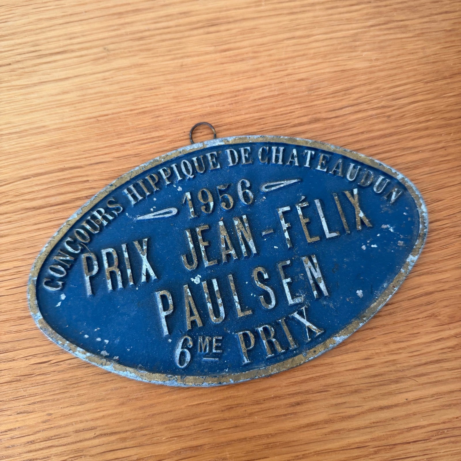 French Horse Trophy Plaque 1956 Chateaudun Equestrian Competition Award 0802267 Fleamarketfrance