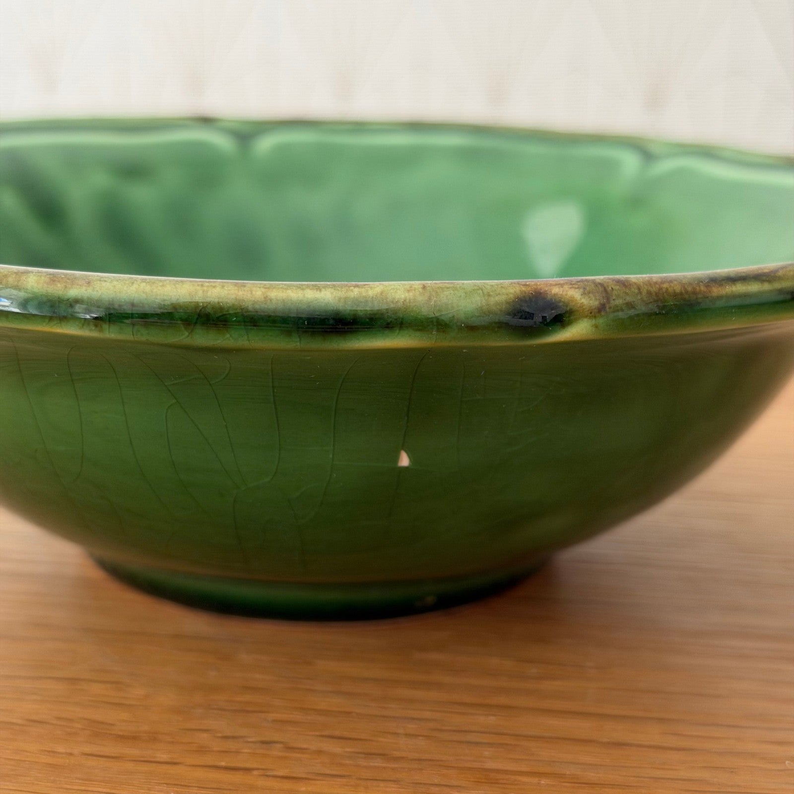 Atelier Du Sage France Soup Bowls Set of 2 Hand Painted Green Dieulefit 201026 Atelier Du Sage