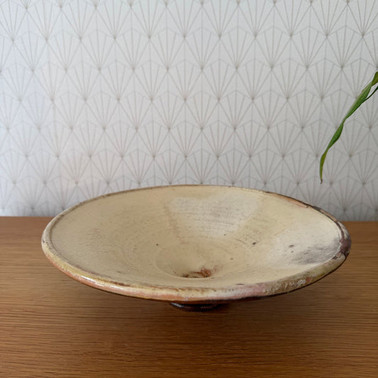 Antique Yellow Gglazed French Pottery Plate Omelette Turner Plate 1602263 Unbranded