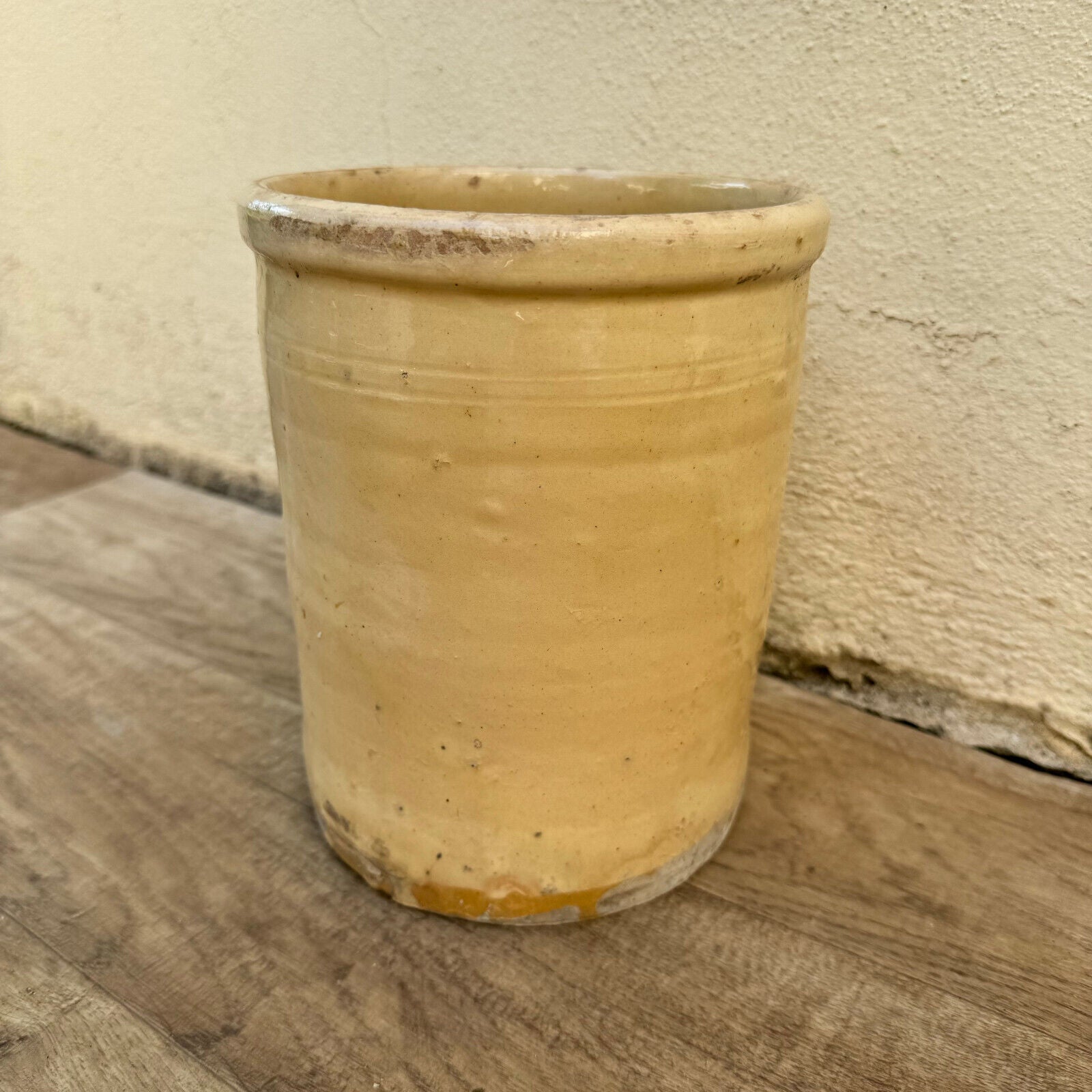 Antique French Italian 19th Century Sardine Jar Pot 7 1/2" High 1607243 - Fleamarketfrance