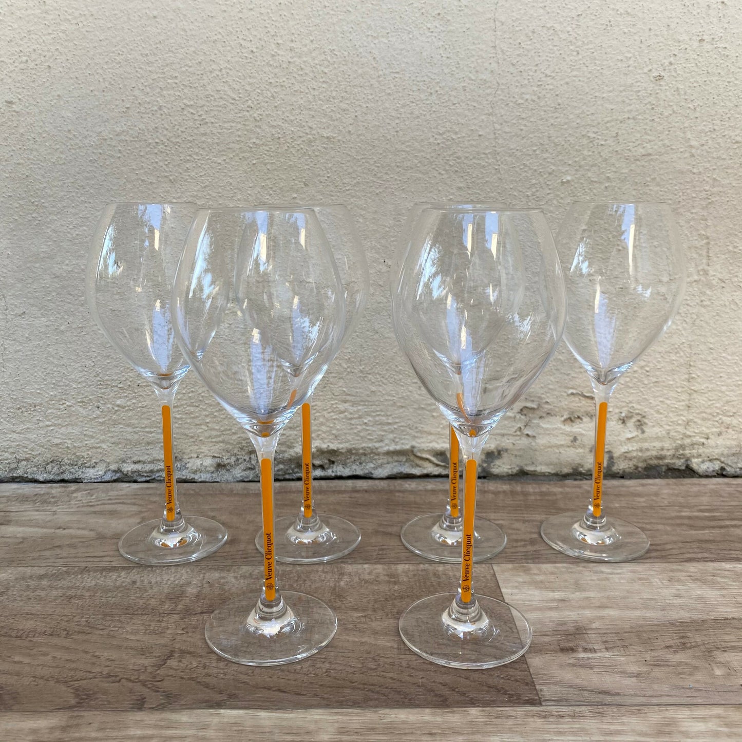 6 x Veuve Cliquot Clicquot Orange Glasses Flutes Cup Ice 0107252