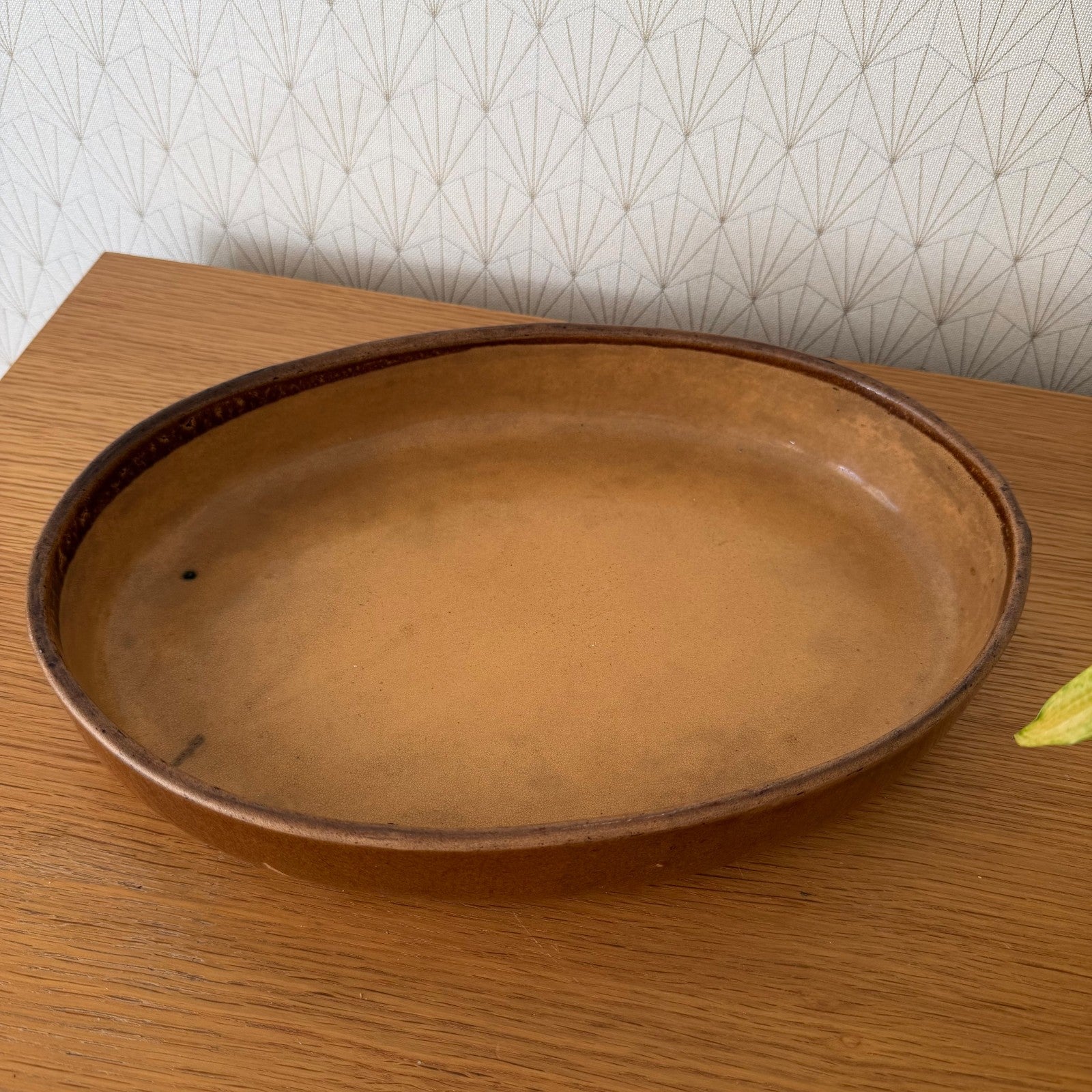 Vintage French Stoneware Gratin Dish Oval Rustic Pottery Terrine 1506269 Fleamarketfrance