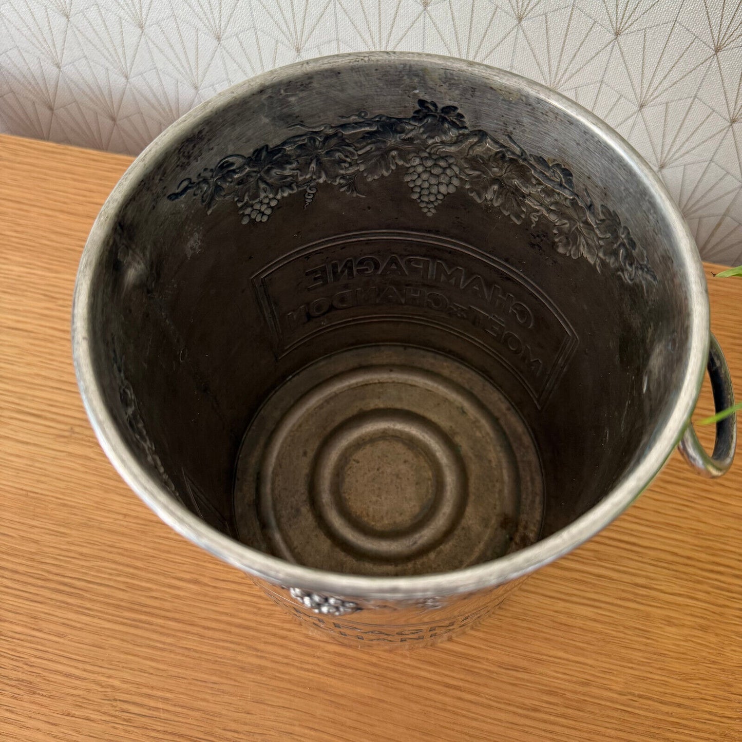 Vintage French Champagne French Ice Bucket Cooler France MOET Silverplate0904253