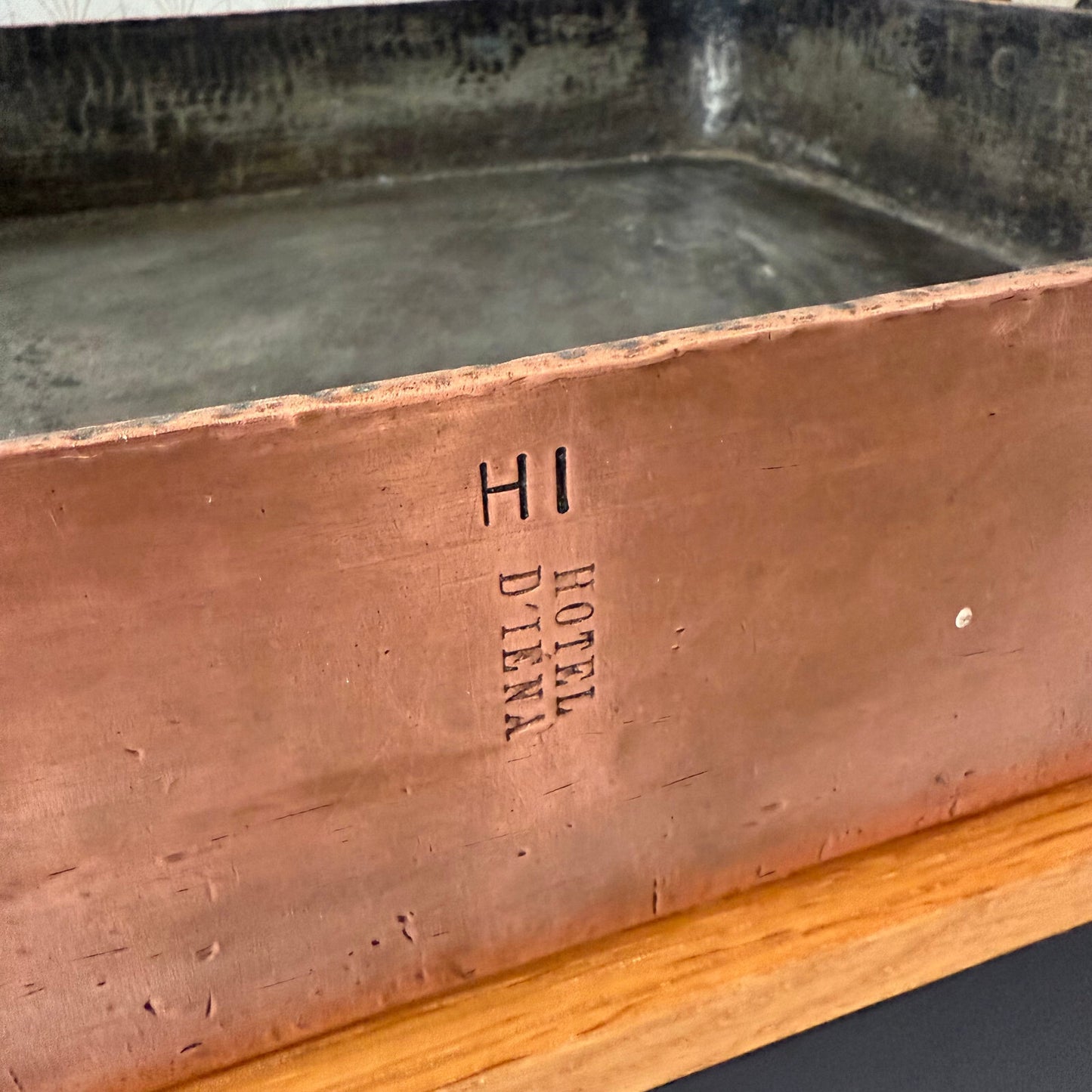 Vintage French Dehillerin Copper Roasting Pan Tin Lined France 29042513