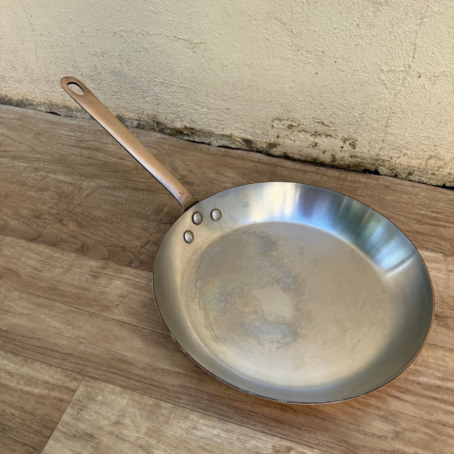 Vintage pan VILLEDIEU French COPPER lining  0408248 - Fleamarketfrance