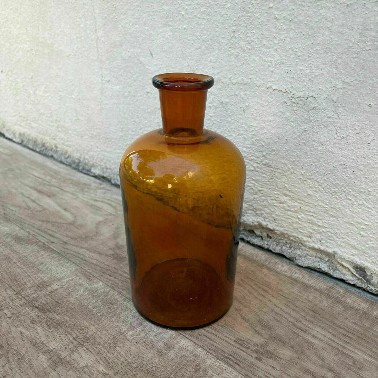 French Hand Blown Antique Apothecary Jar Bottles AMBER 26072128 - Fleamarketfrance