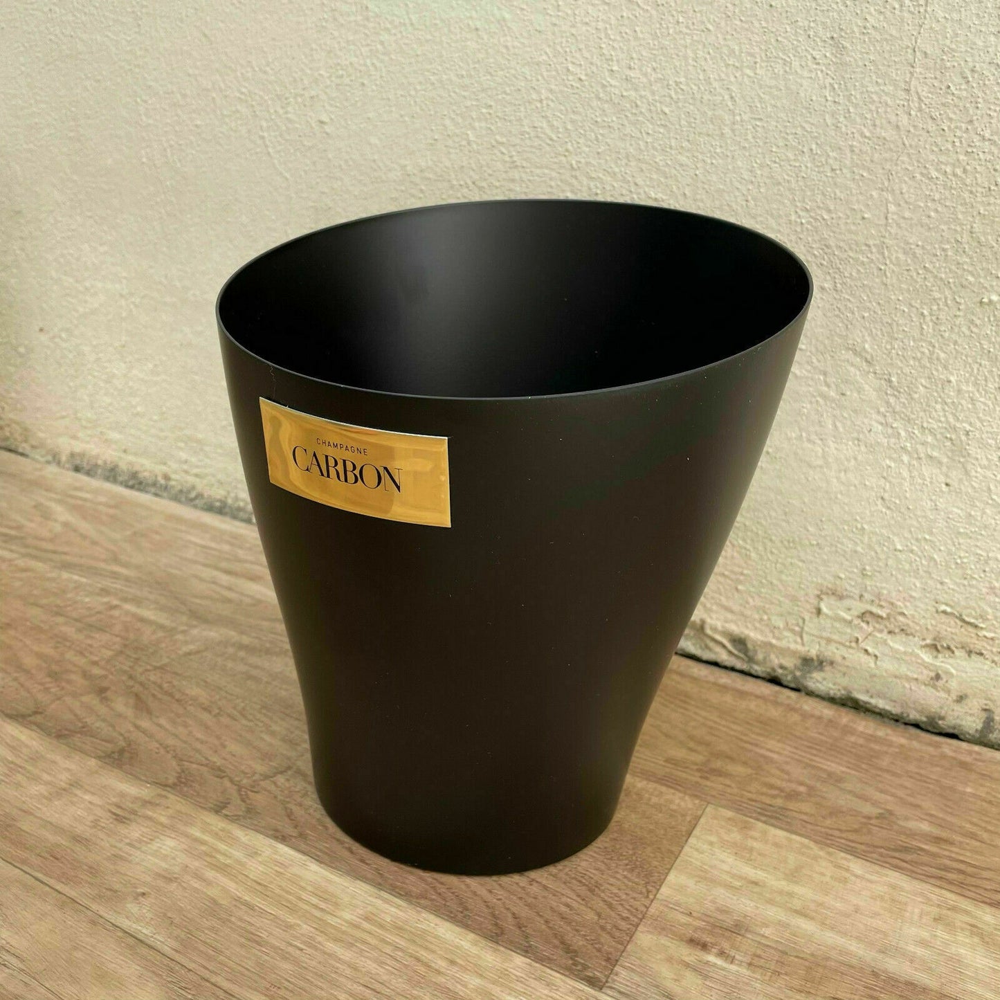 French Champagne Ice Bucket CARBON Black Metal Wine Cooler Luxury 0307219 CARBON