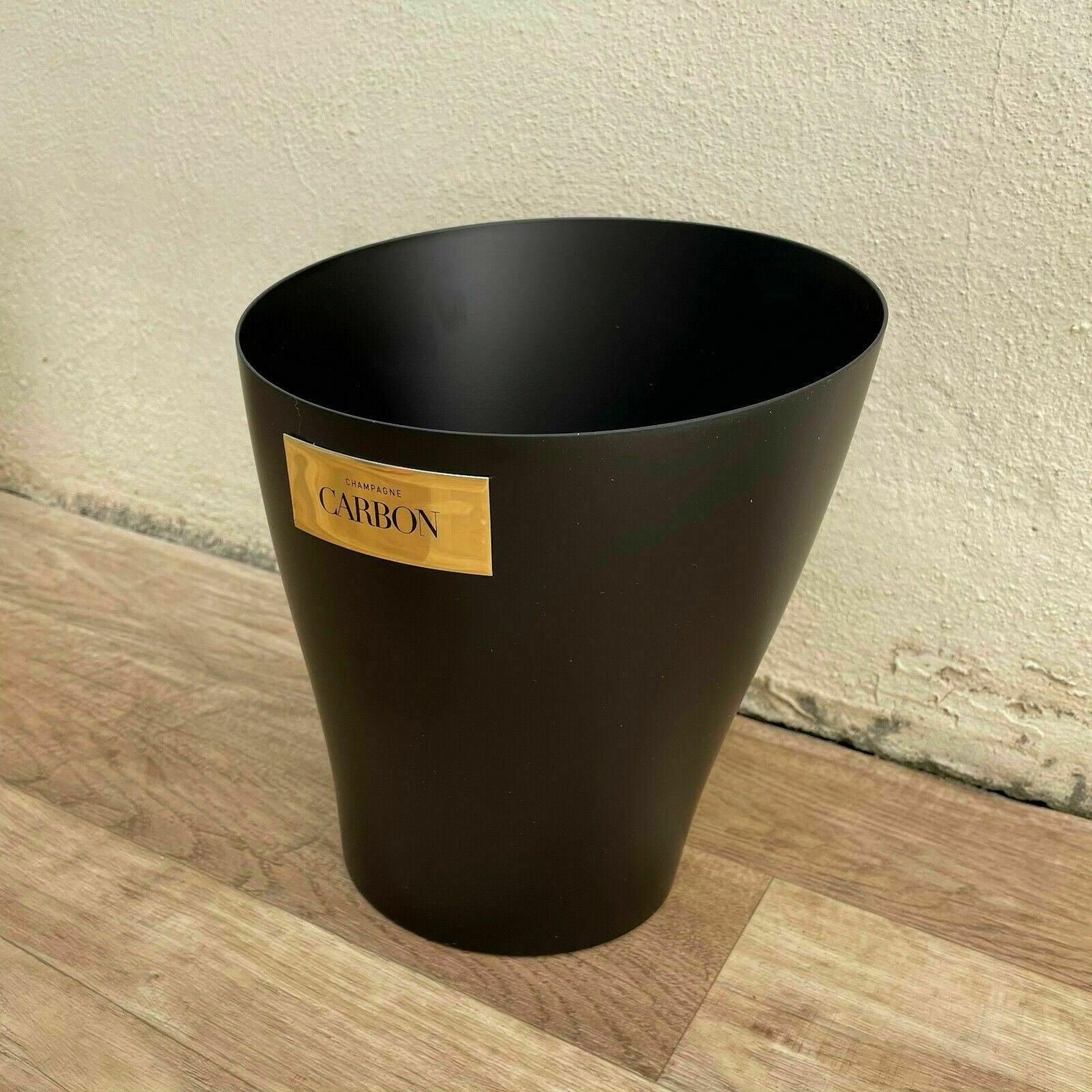 French Champagne Ice Bucket CARBON Black Metal Wine Cooler Luxury 0307219 CARBON