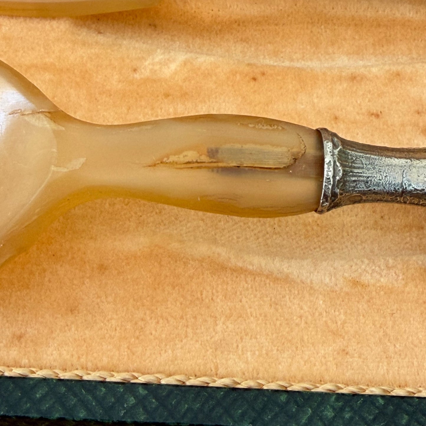 French Carving Set Horn Handles Silver Plated Boxed Vintage 2203268 Fleamarketfrance