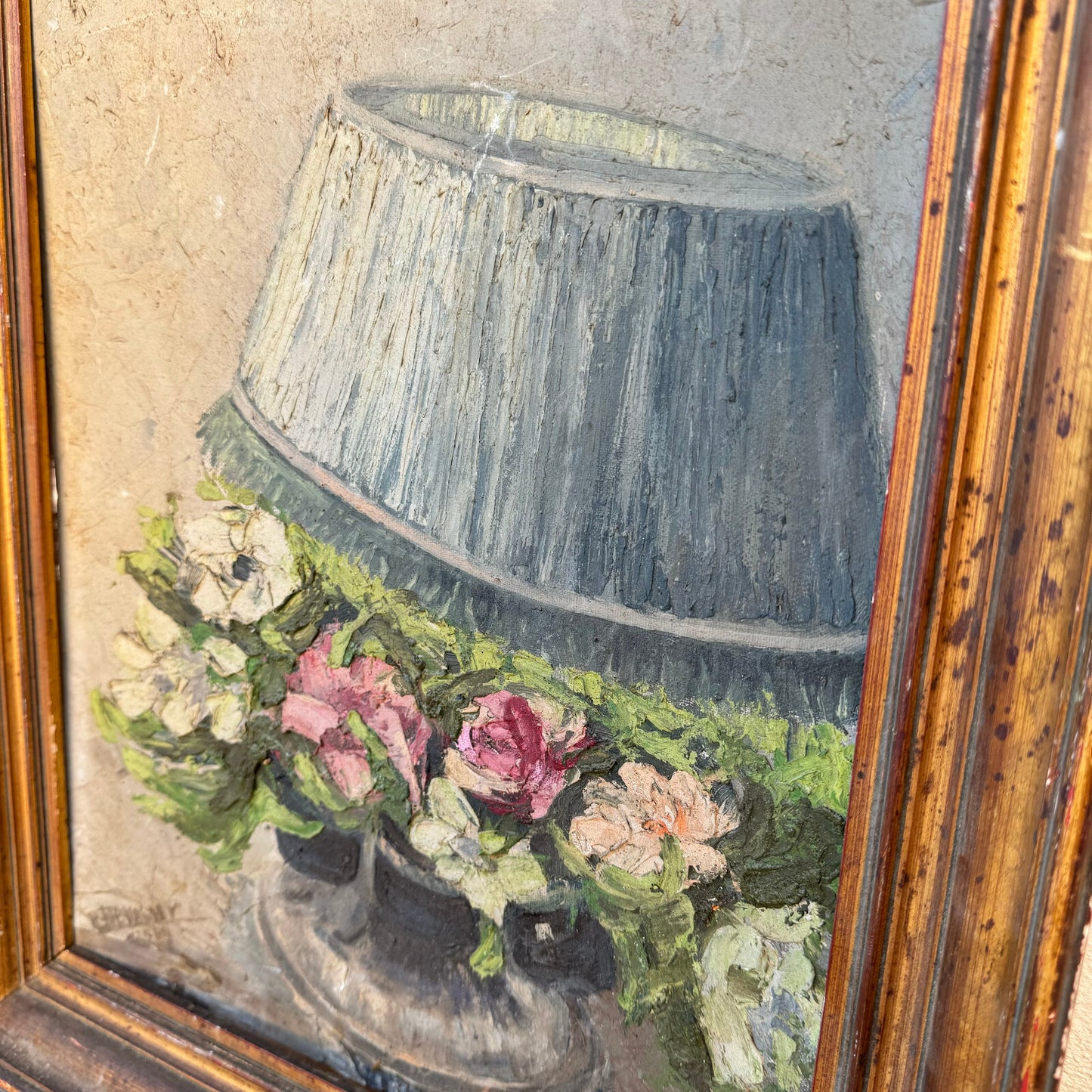 French Still Life Painting Flowers Signed Early 20th Century 07082415 Fleamarketfrance