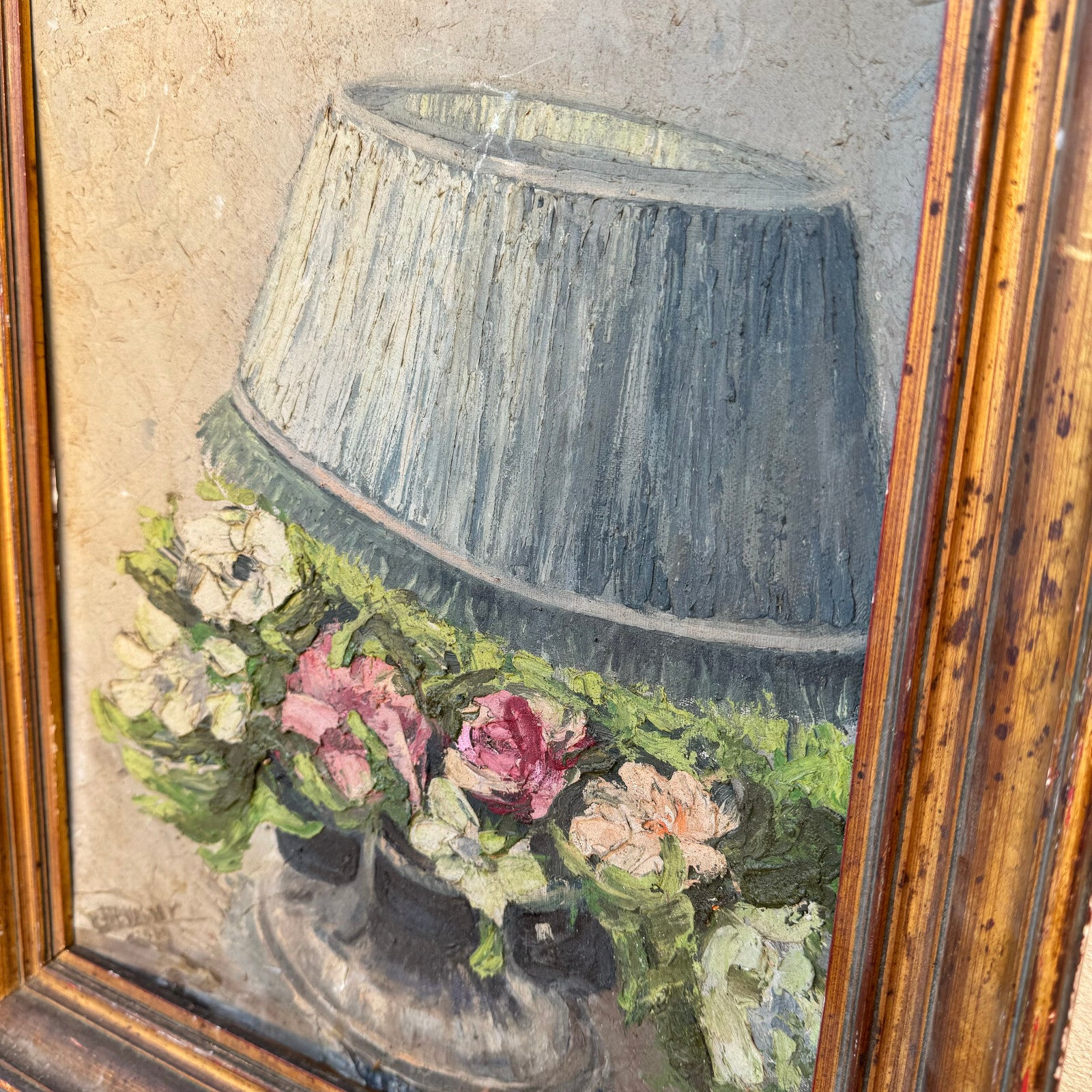 French Still Life Painting Flowers Signed Early 20th Century 07082415 Fleamarketfrance
