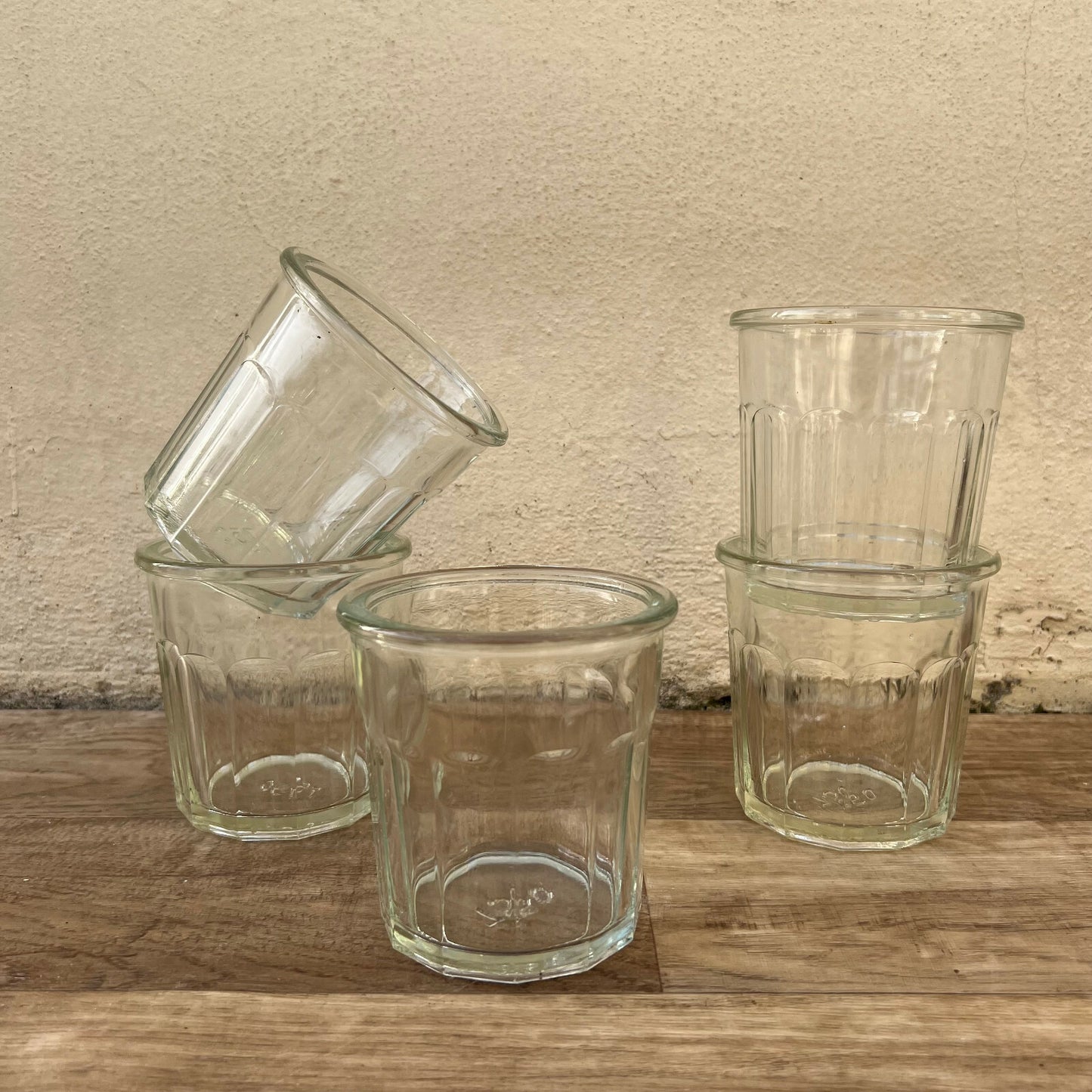 French Faceted Glass Jar Vintage Preserve Pot Container 750ml 0104251 Fleamarketfrance