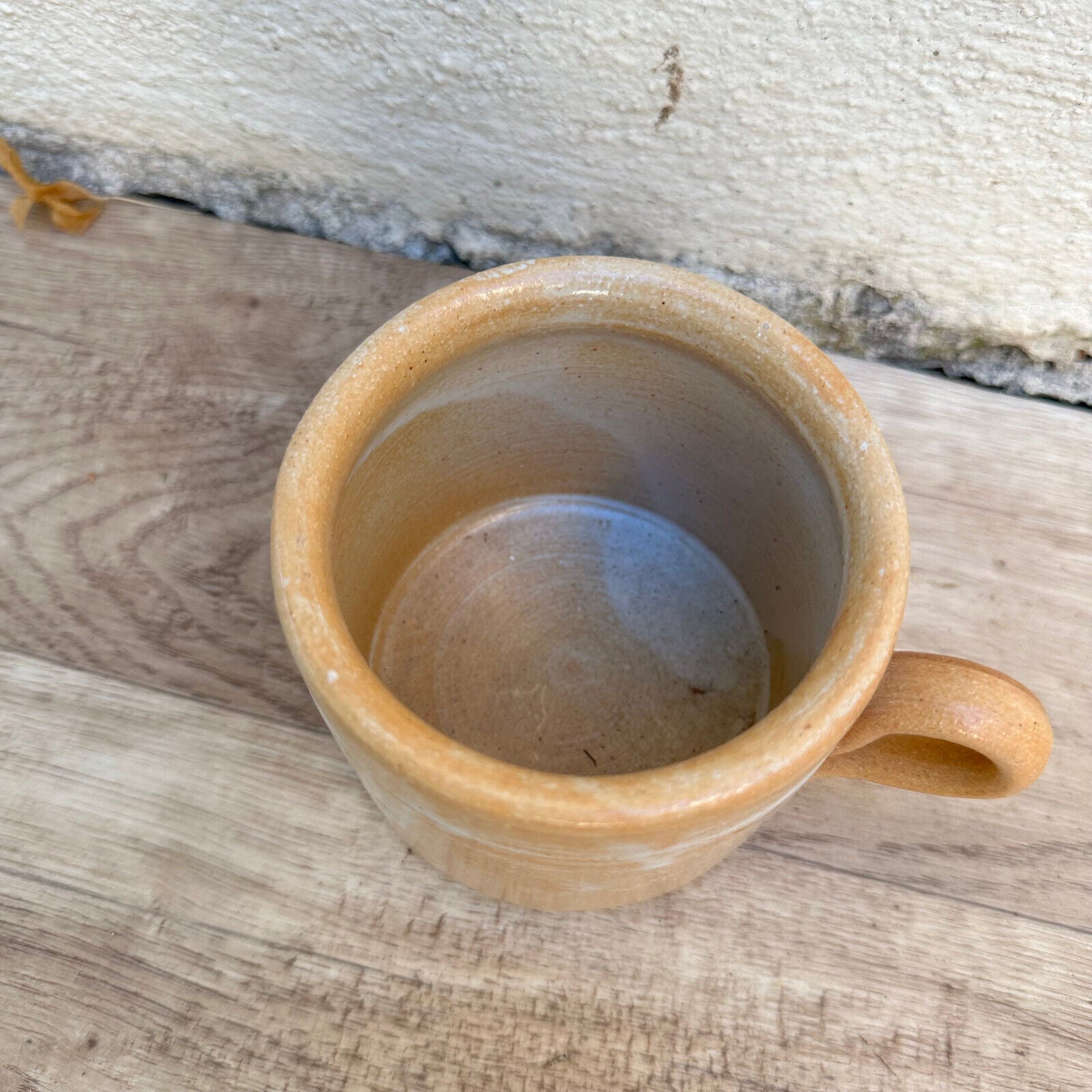 FRENCH VINTAGE confit jug mug cup glazed brown 01112323 - Fleamarketfrance