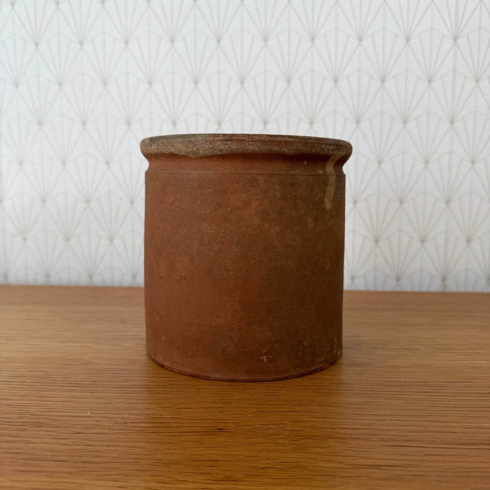 Antique French Confit Pot Glazed Terracotta Storage Jar 1408266 Unmarked