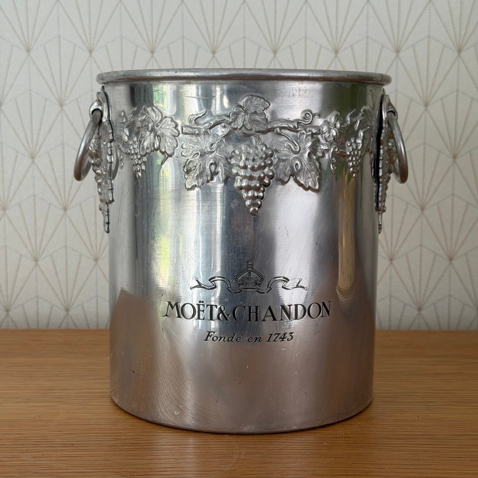 Vintage Moet Chandon Ice Bucket French Champagne Cooler Silver 2110251 Fleamarketfrance : French vintage and antique decor